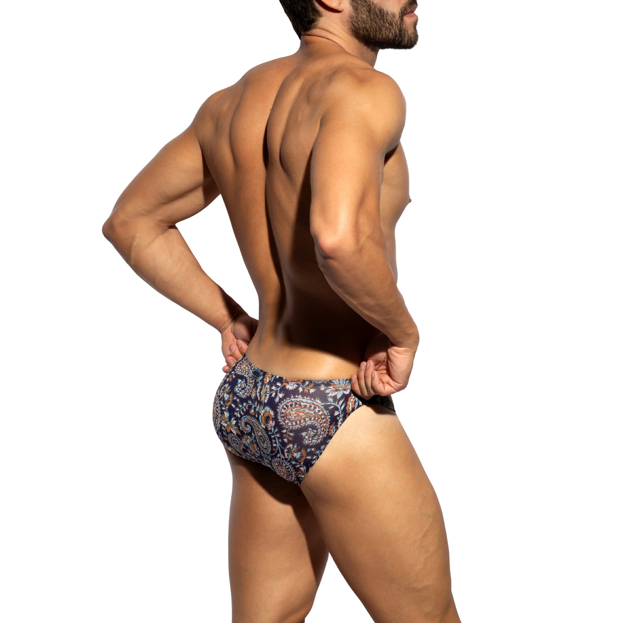 ES Collection Paisley Bikini Brief Navy UN688