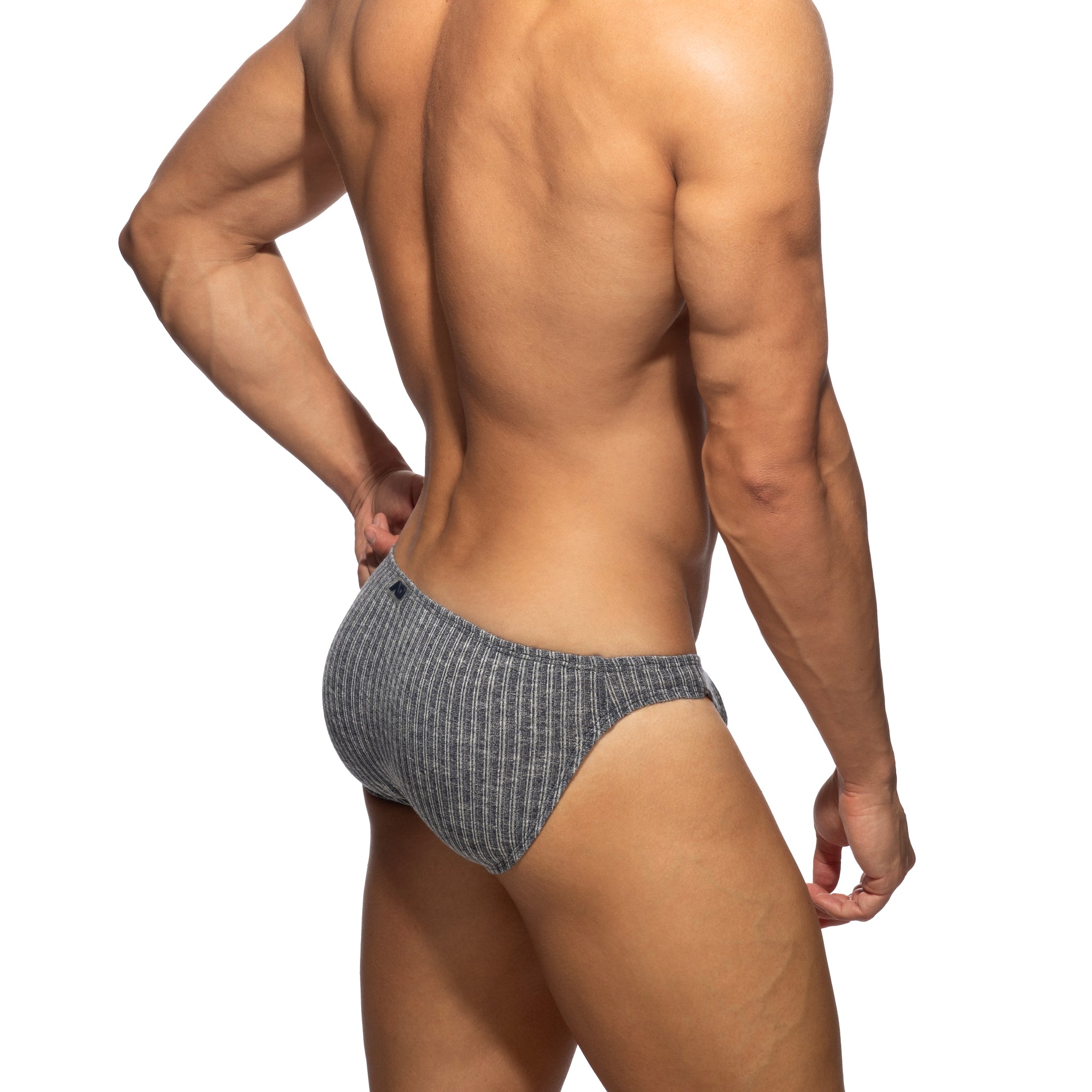 Addicted Jeans Rib Knit Bikini Brief Navy AD1473