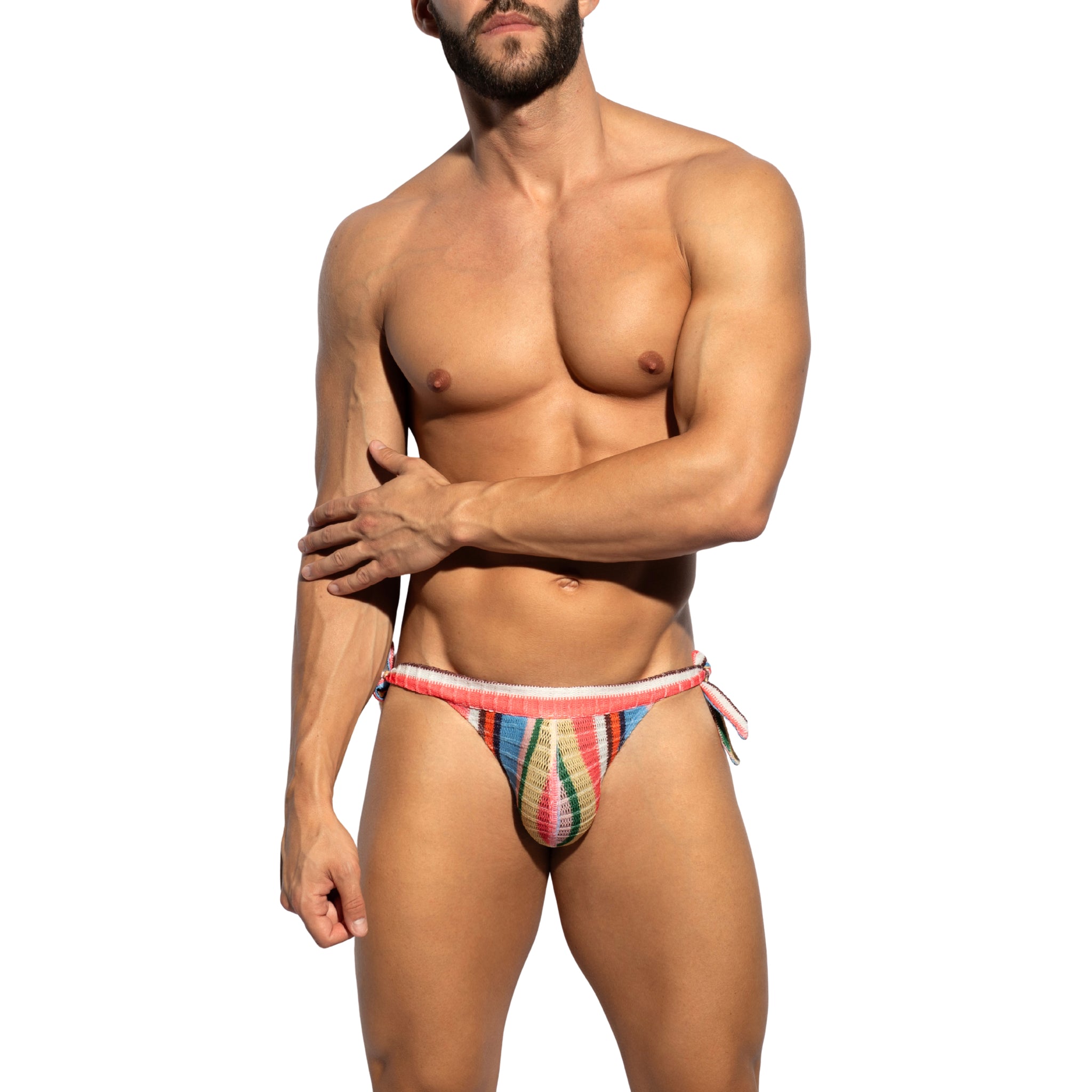 ES Collection Gelato Stripe Bikini Brief Coral 2625