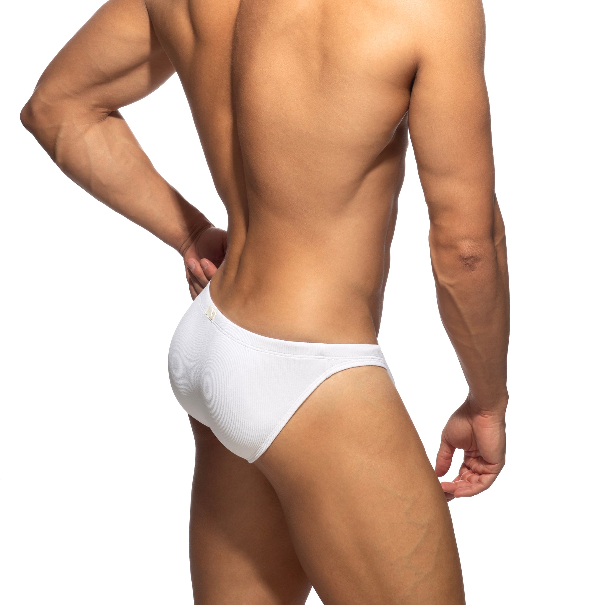 Addicted Basic Rib Swim Bikini Brief White ADS385