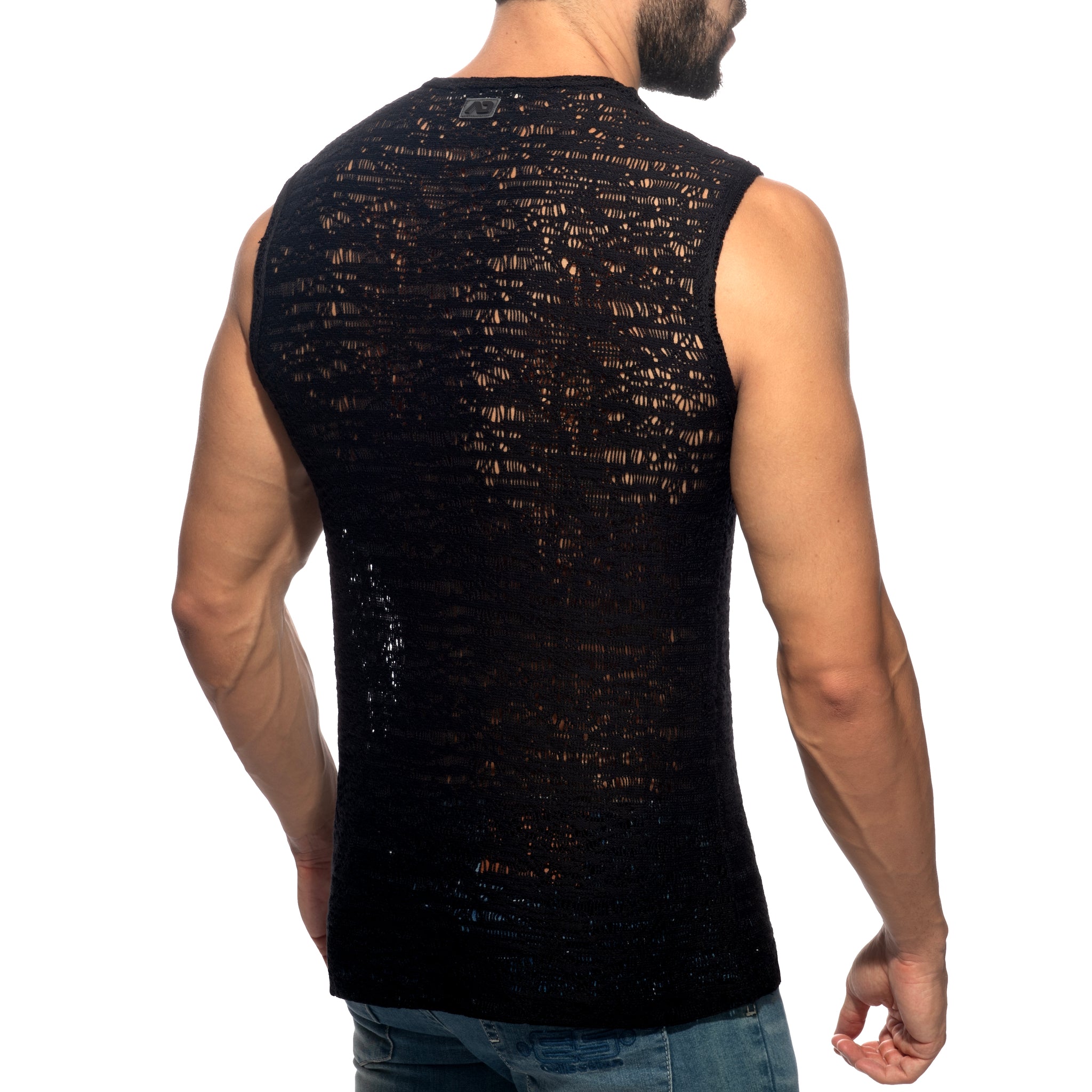 Addicted Spider Net Wide Tank Top Black AD1491