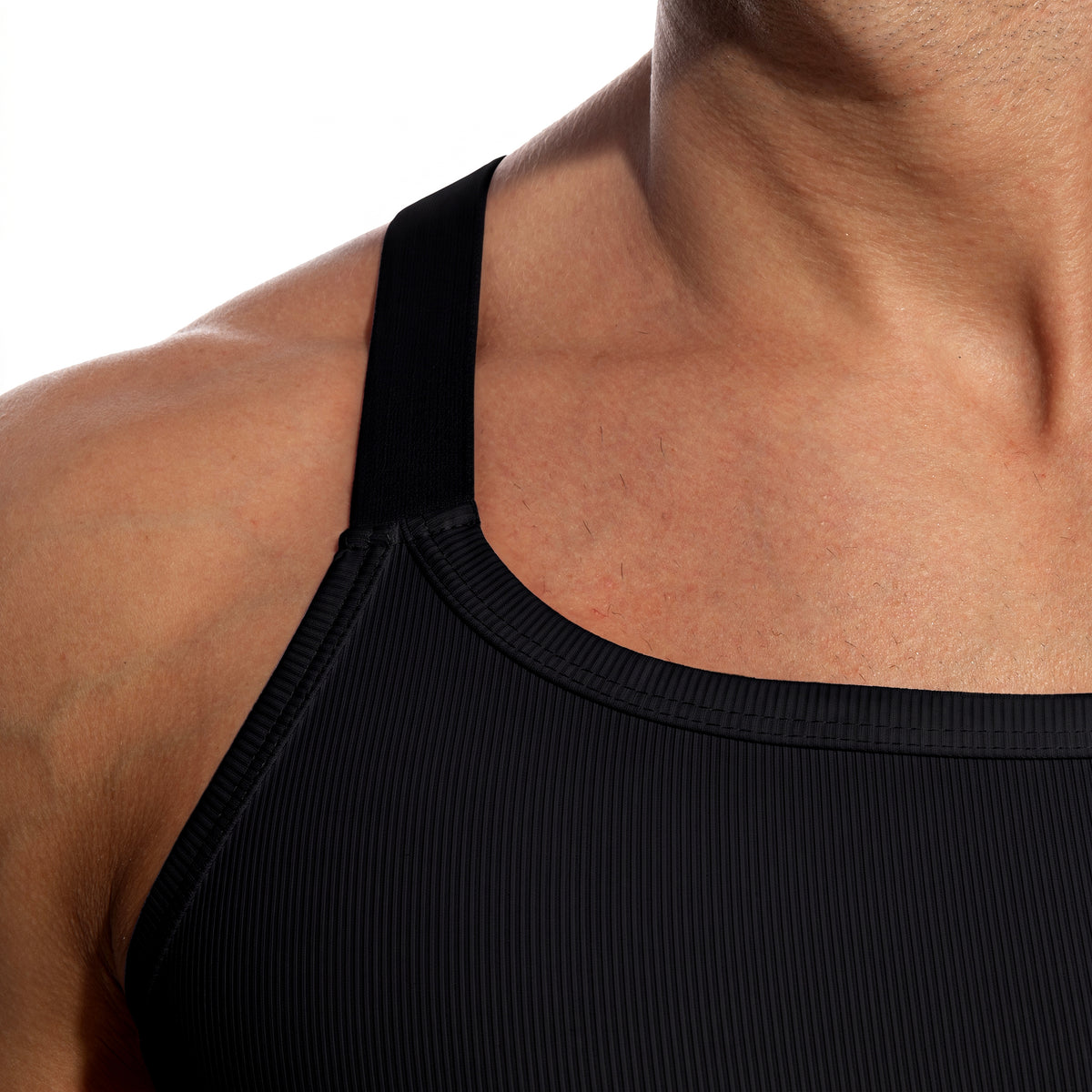 Addicted Thin Rib Tank Top Black AD1515