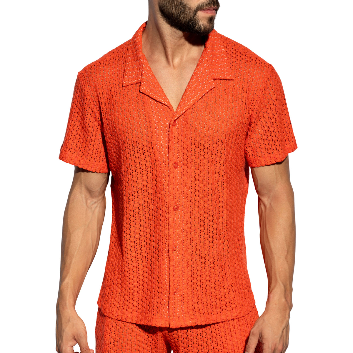 ES Collection Eyelet Shirt Orange SHT043