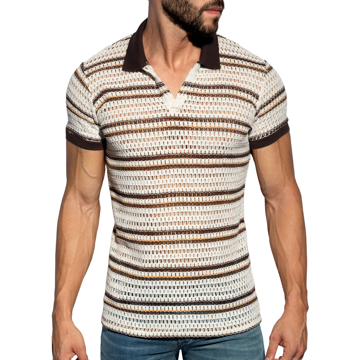 ES Collection Artisanal Polo Shirt Ivory POLO38