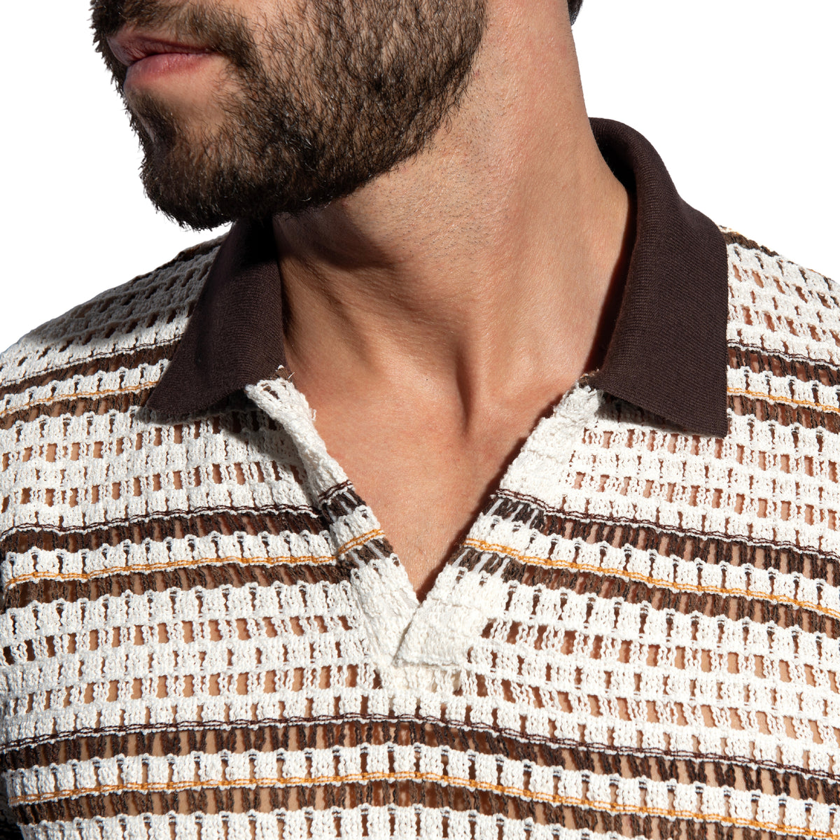 ES Collection Artisanal Polo Shirt Ivory POLO38