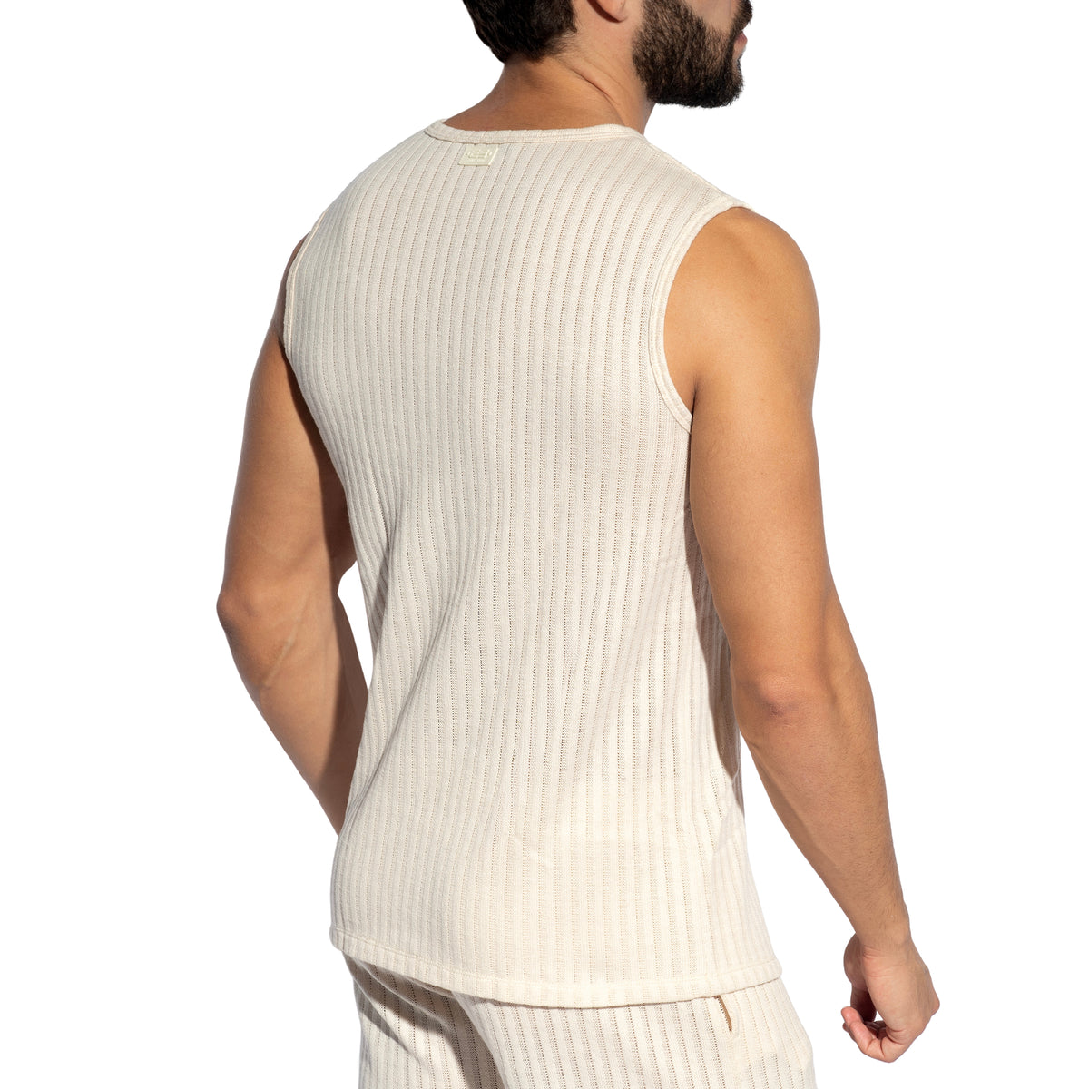 ES Collection Rustic Rib Tank Top Ivory TS381