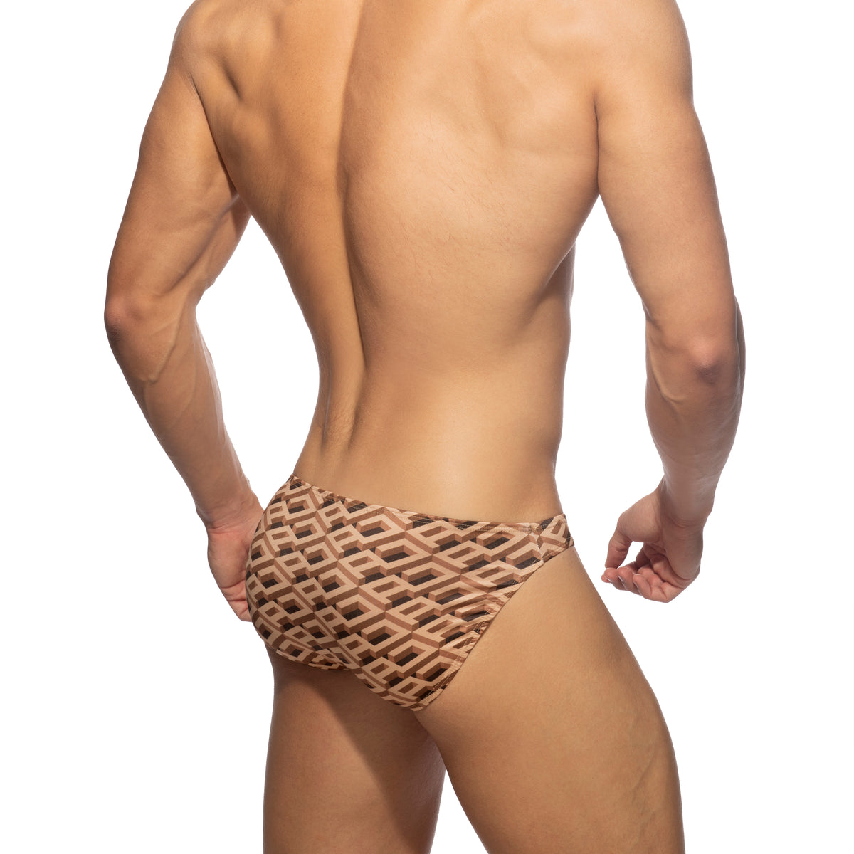 Addicted AD Print Bikini Brown AD1042