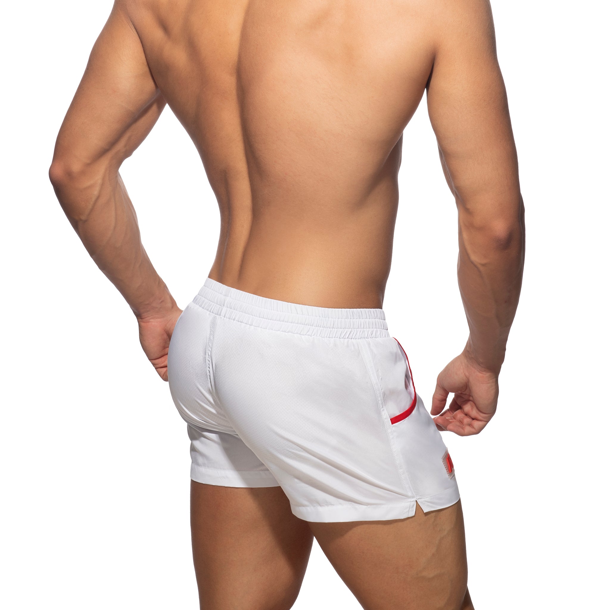 Addicted Rainbow Tape Swim Shorts White ADS321