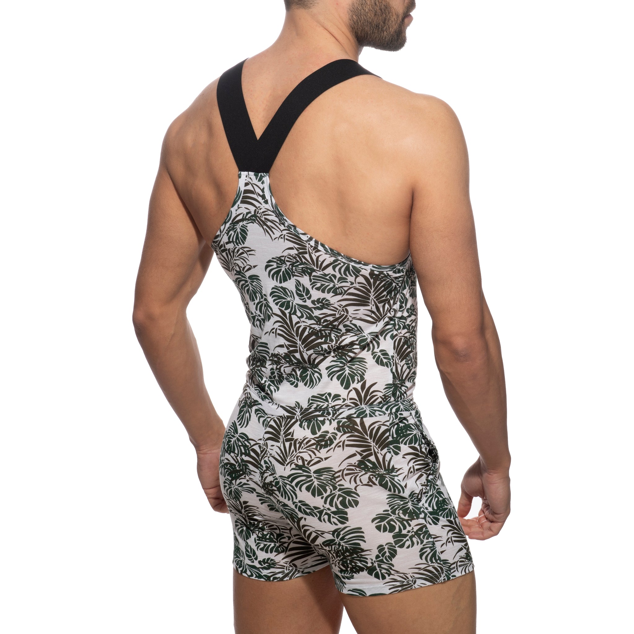 Addicted Tropicana Overalls Khaki AD1265