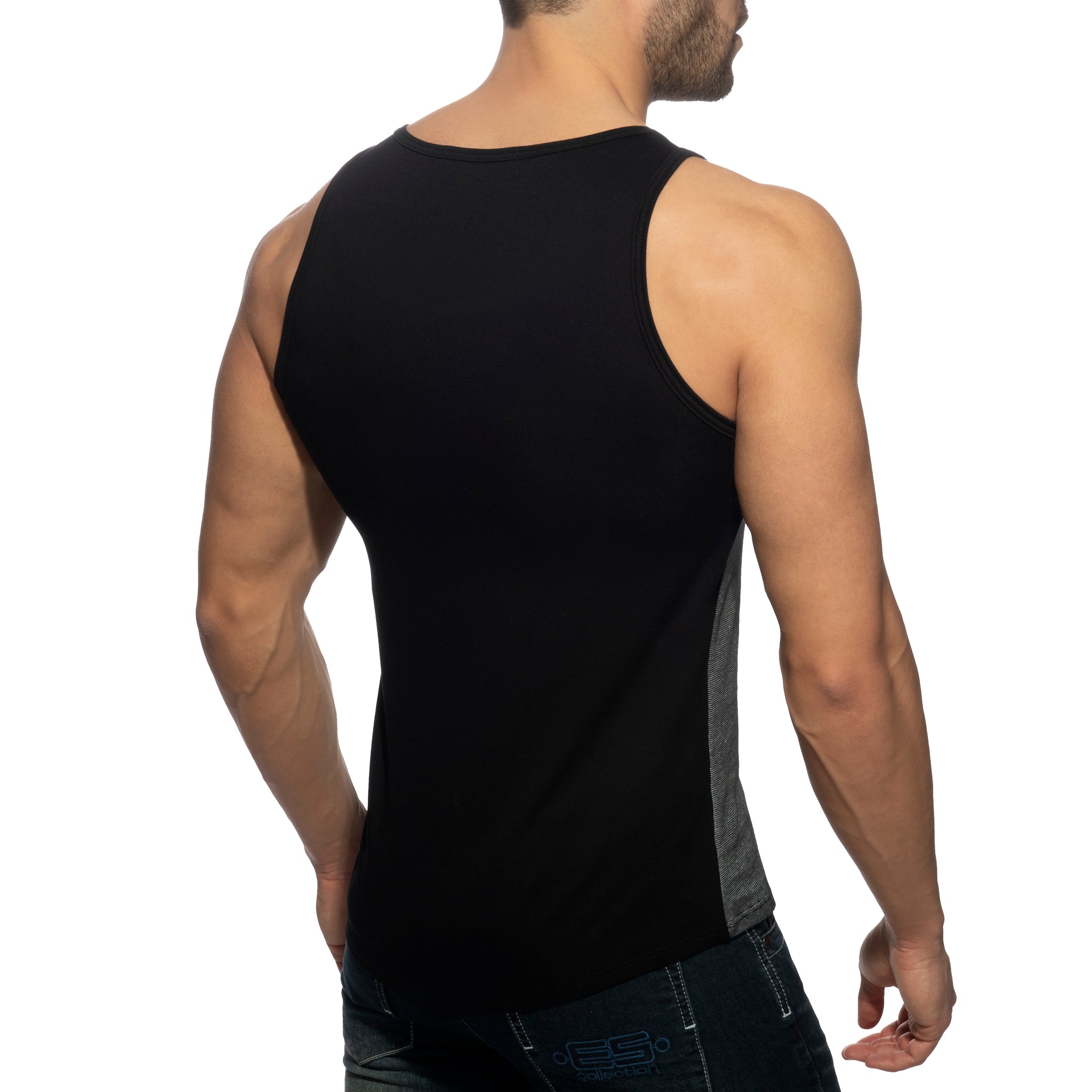 Addicted Mini Stripes Tank Top Black AD900