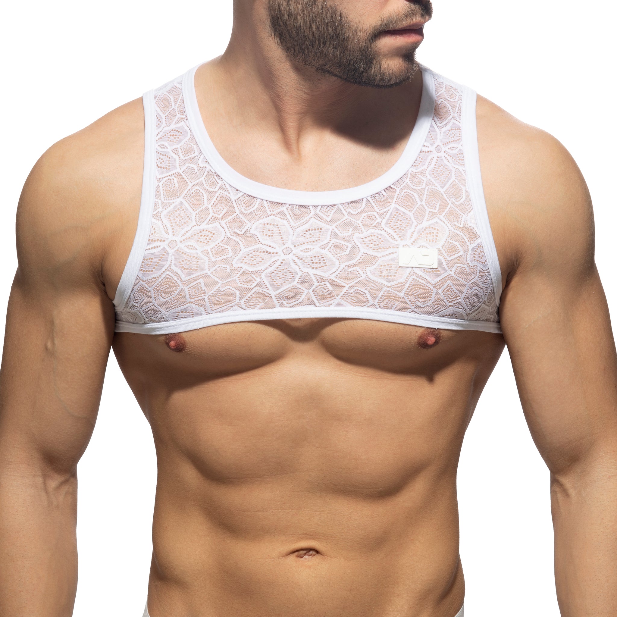 Addicted Flowery Lace Harness White AD1173