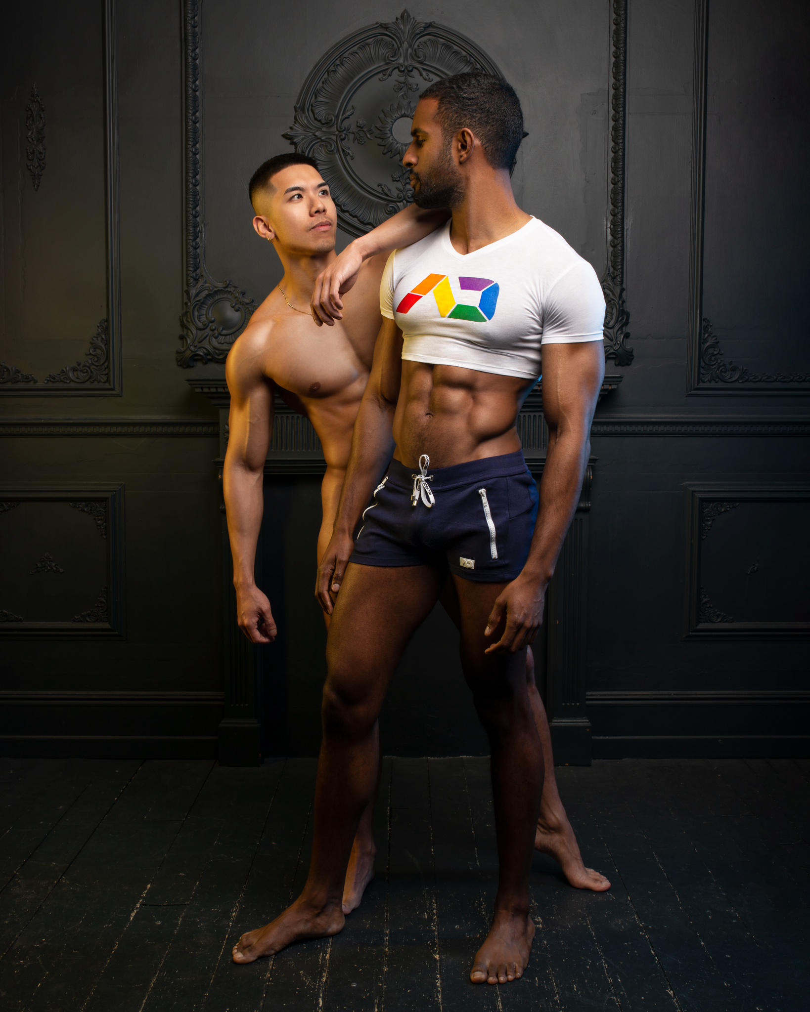 Addicted Double Zip Sports Shorts Navy AD1013