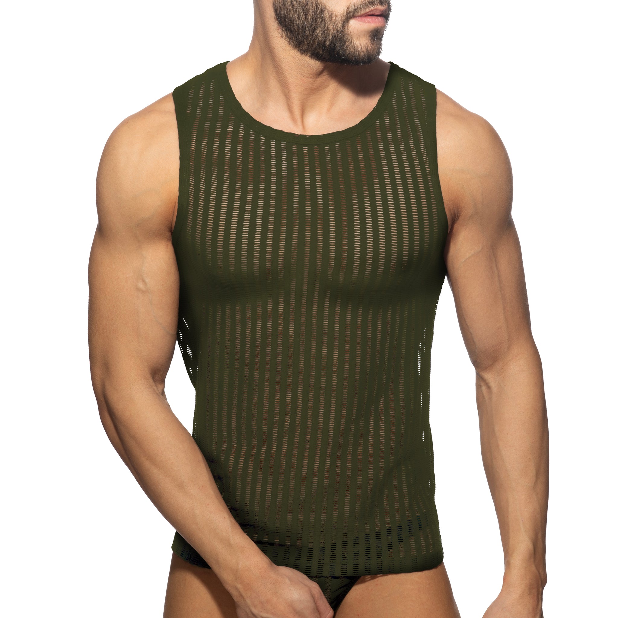 Addicted Horny Tank Top Khaki AD1355