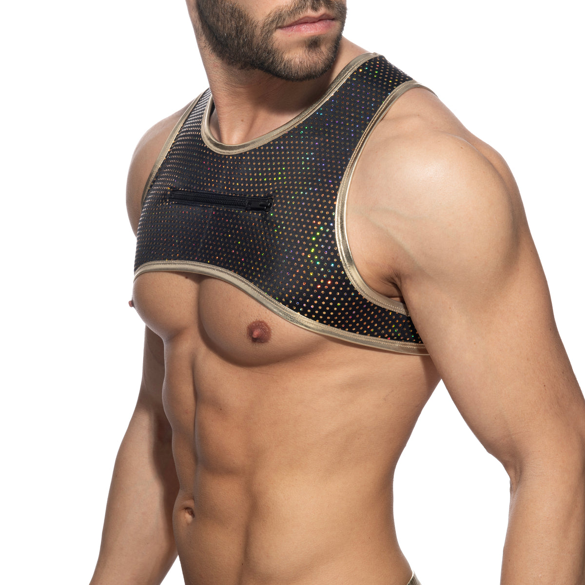 Addicted Party Gold Harness Black AD2200