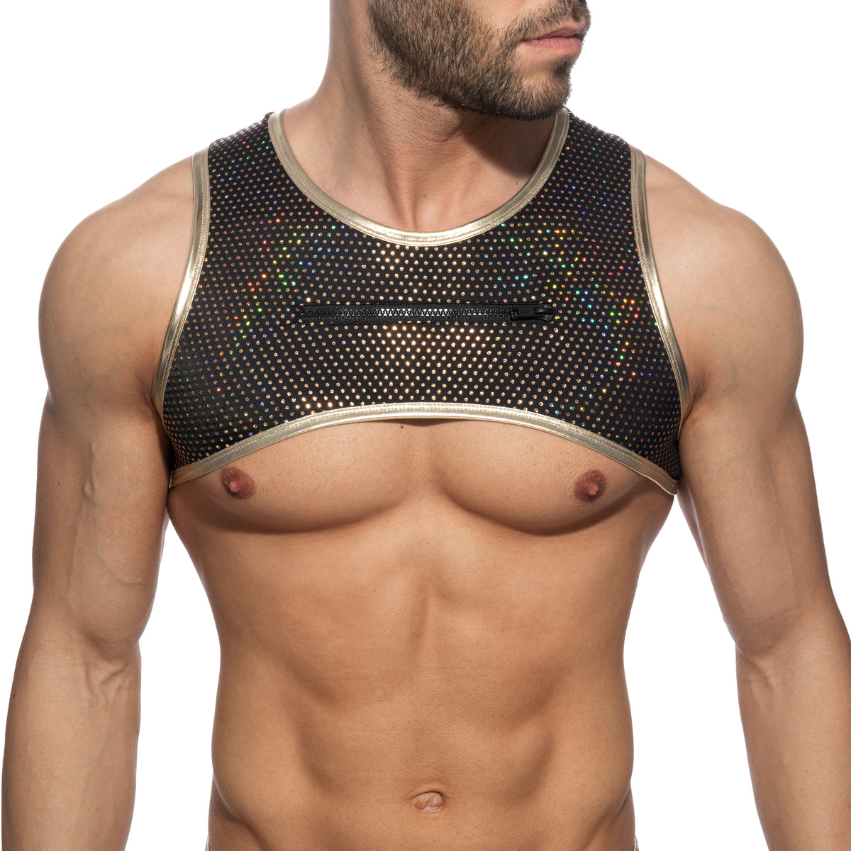 Addicted Party Gold Harness Black AD2200