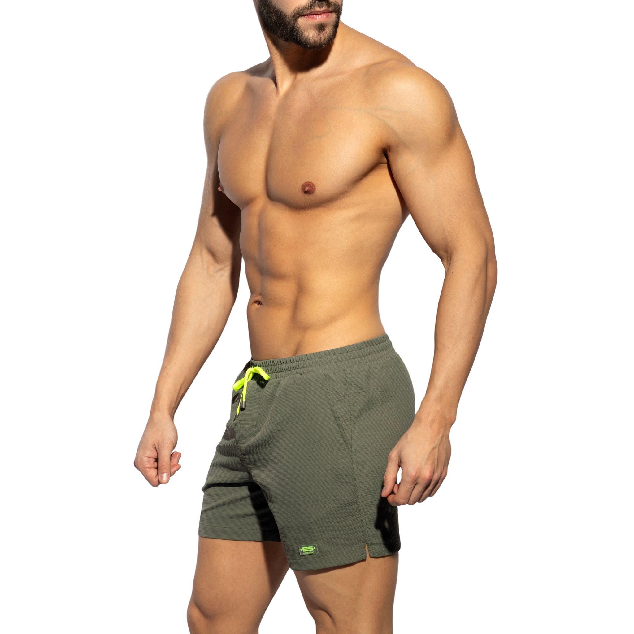 ES Collection Pique Plain Broadshorts Khaki 2506