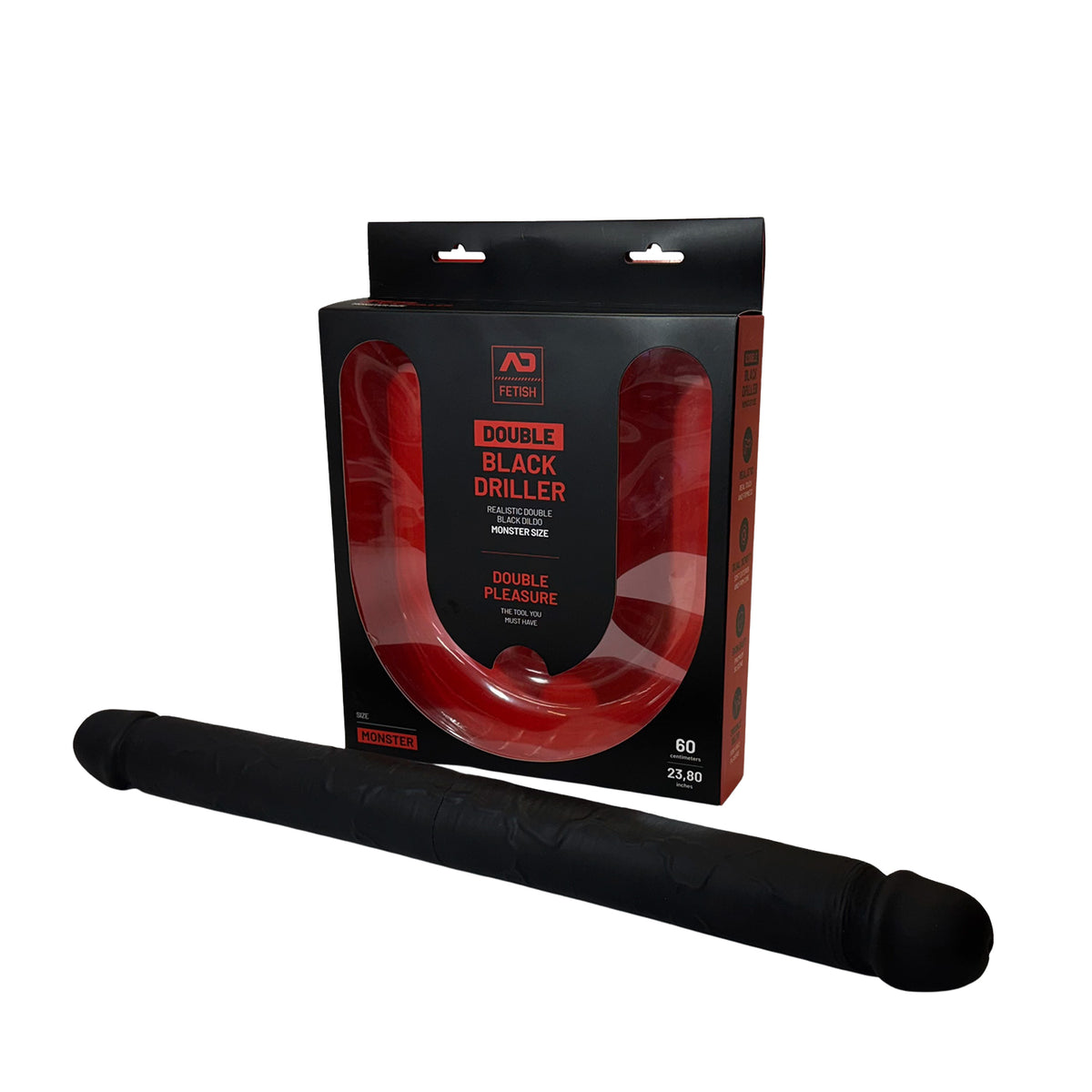 AD Fetish Double Black Driller-Monster Black AC219
