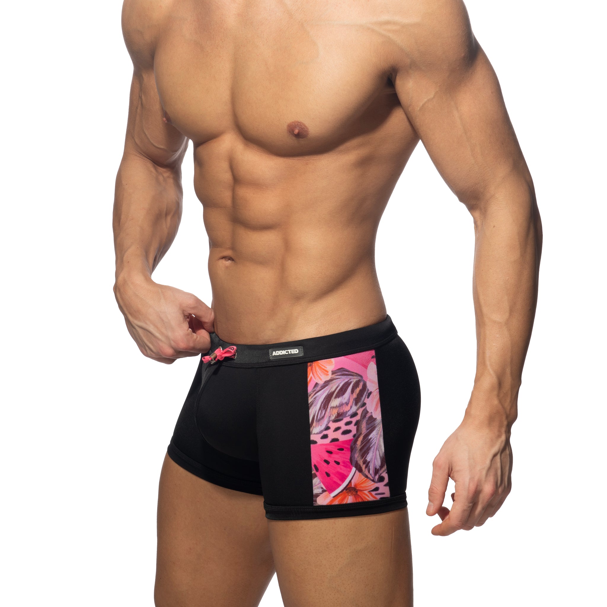 Addicted Hydrangea Swim Trunk Black ADS365