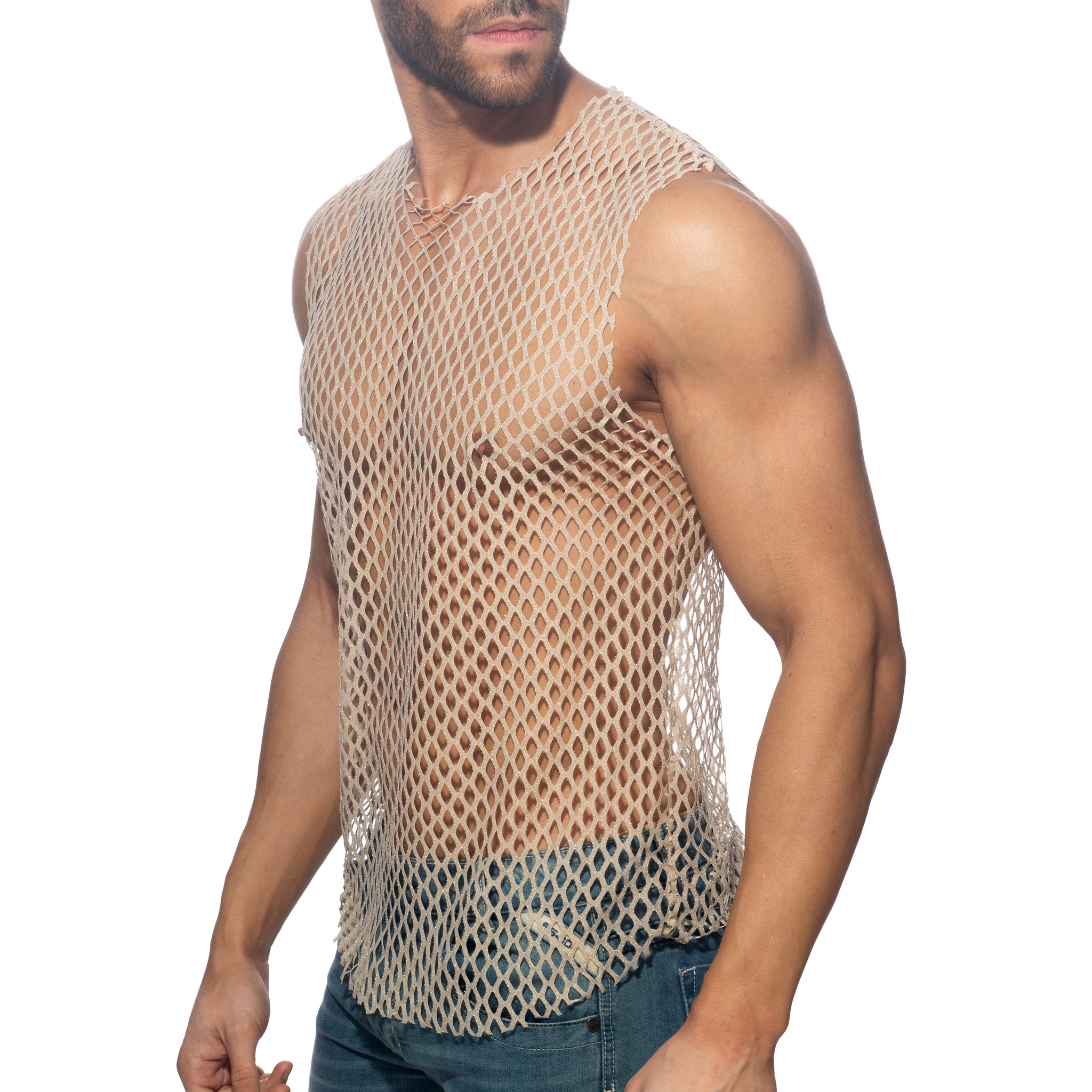 Addicted Flamboyant Tank Top Beige ADP11