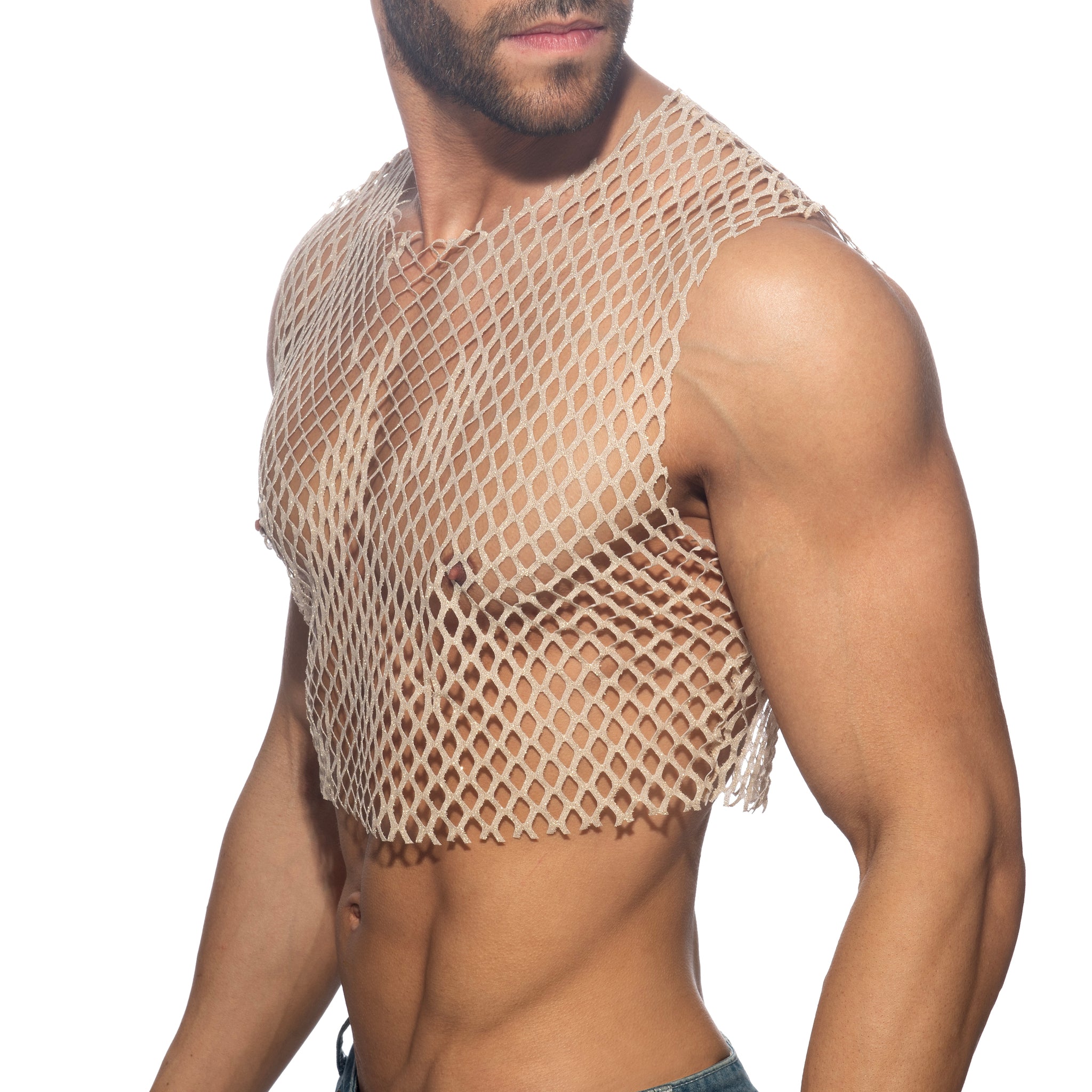 Addicted Flamboyant Crop Top Beige ADP12