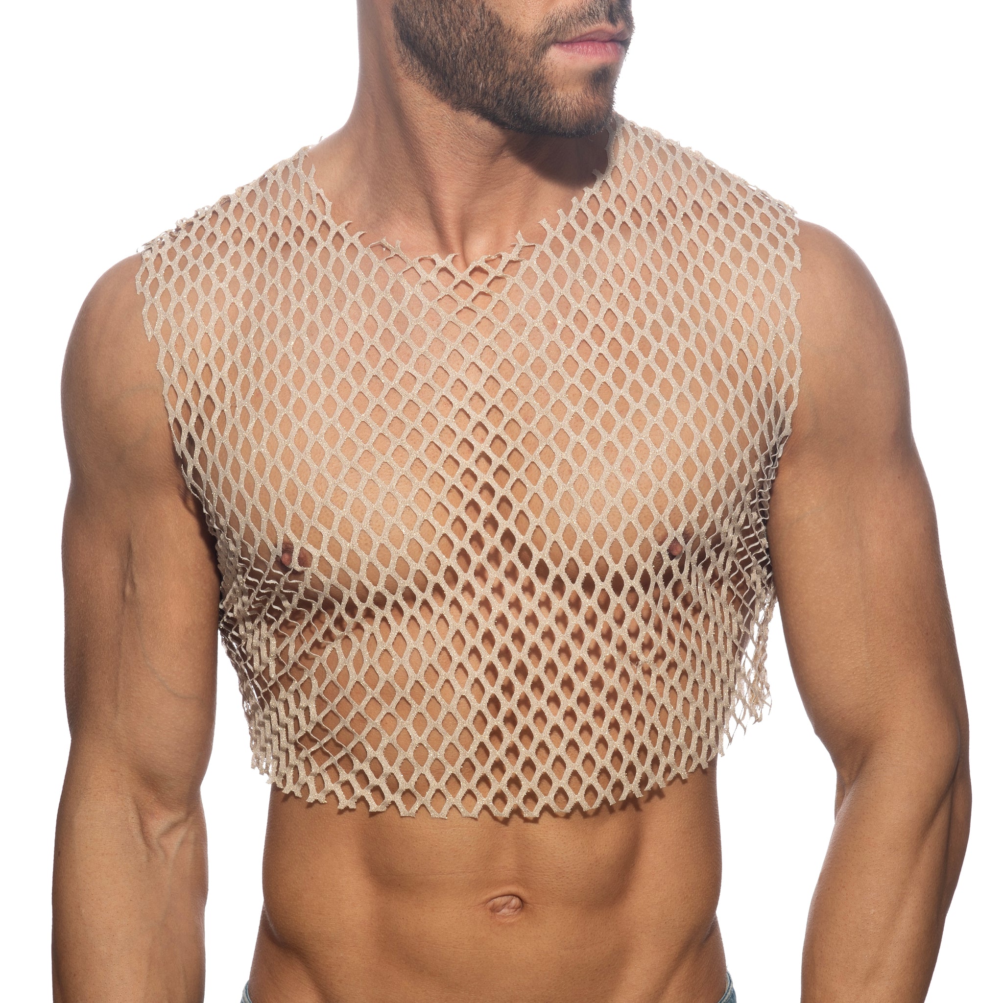 Addicted Flamboyant Crop Top Beige ADP12