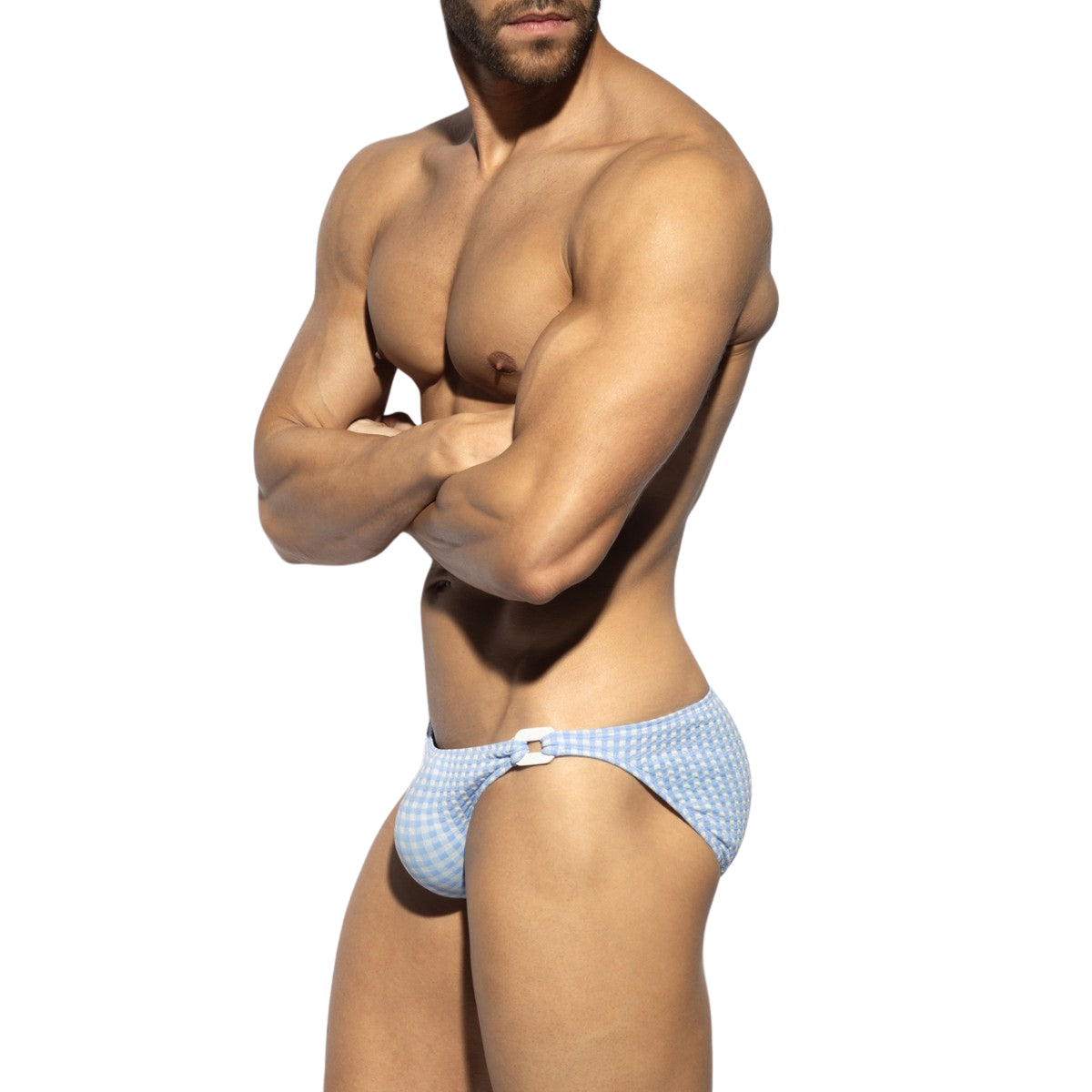 ES Collection Vichy Swim Bikini Brief Sky Blue 2511