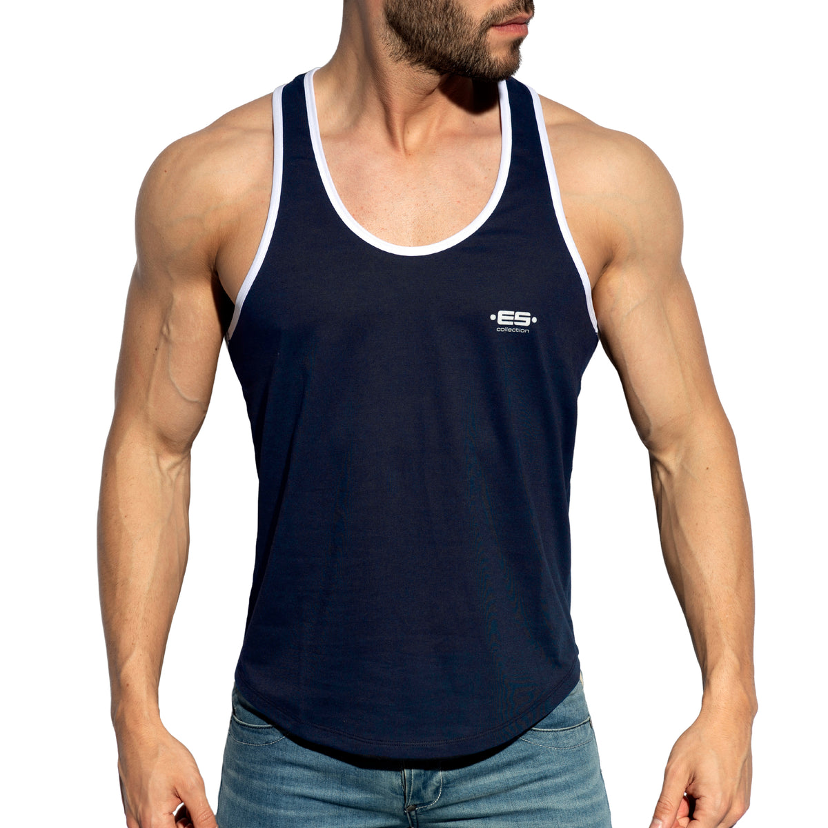 ES Collection Navy Rib Tank Top Navy UN2131
