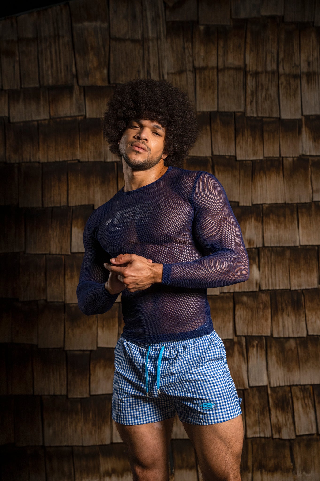 ES Collection Chess Swim Shorts Royal Blue 2306