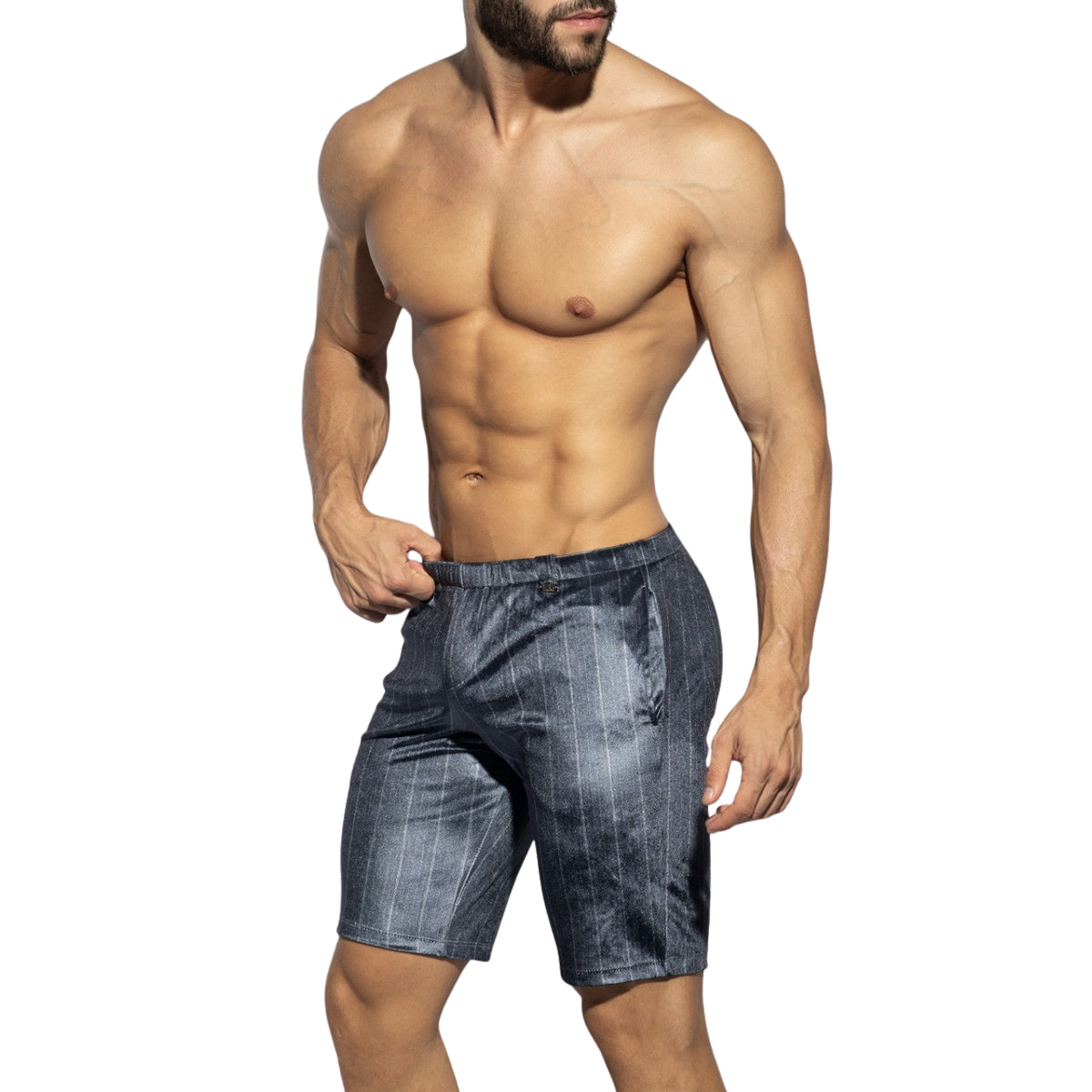 ES Collection Diplomatic Belt Shorts Navy SP342