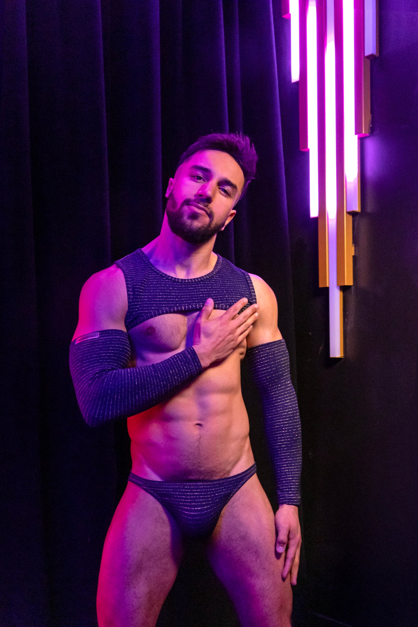 Addicted Reversible Regal Harness Navy AD1304