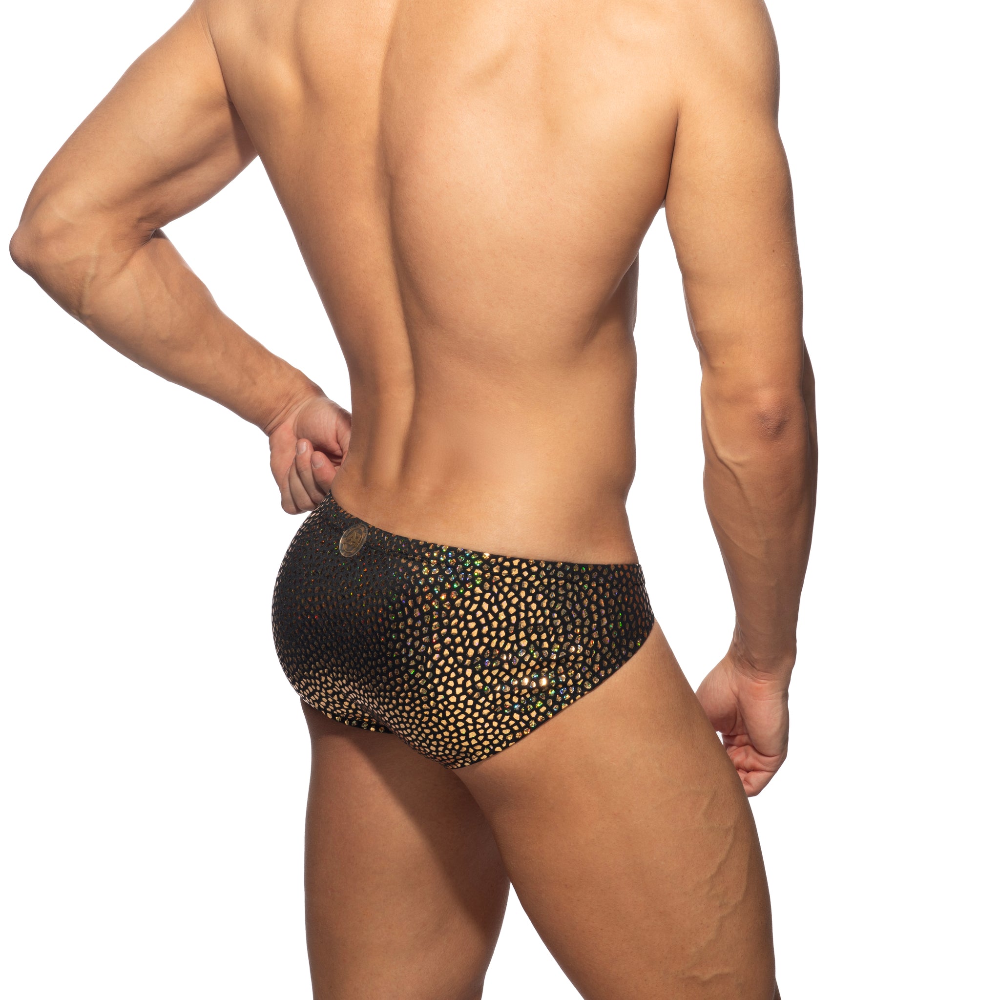 Addicted Gold Stones Bikini Brief Black ADP20