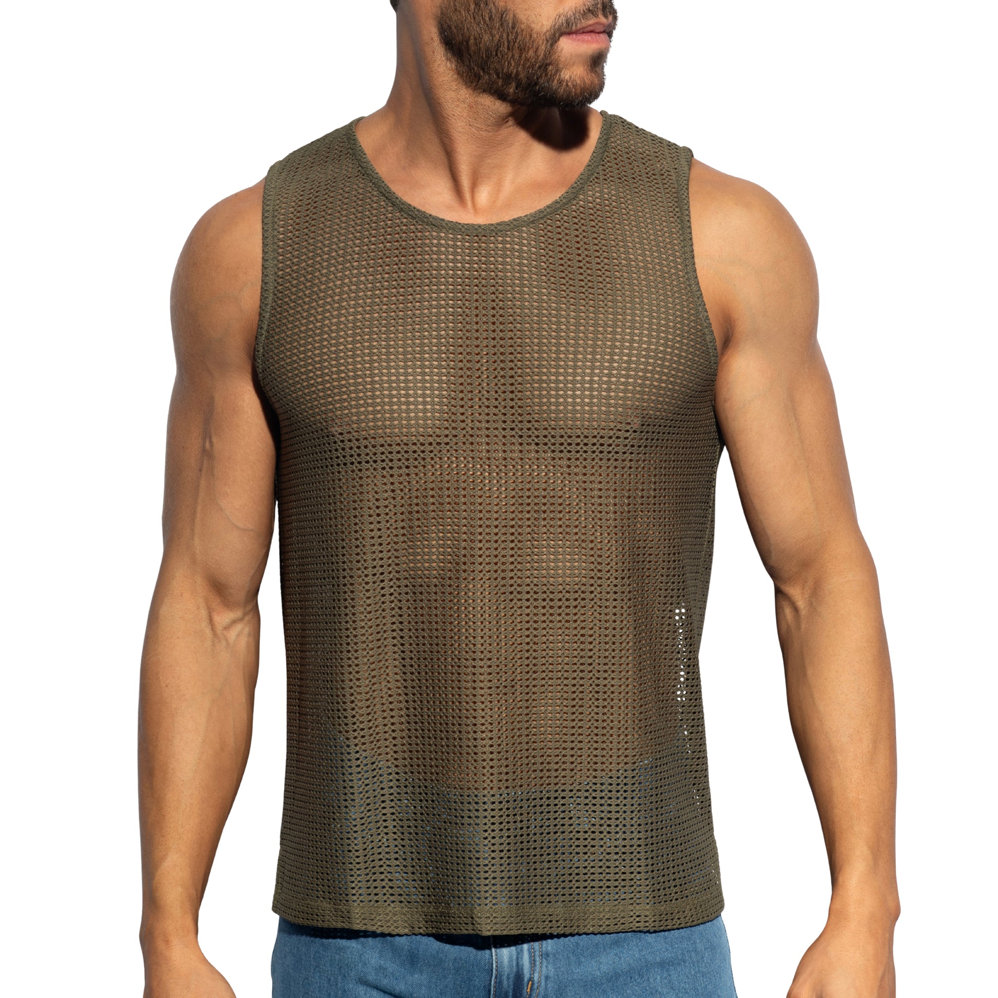 ES Collection Formentera Retro Tank Top Khaki TS337