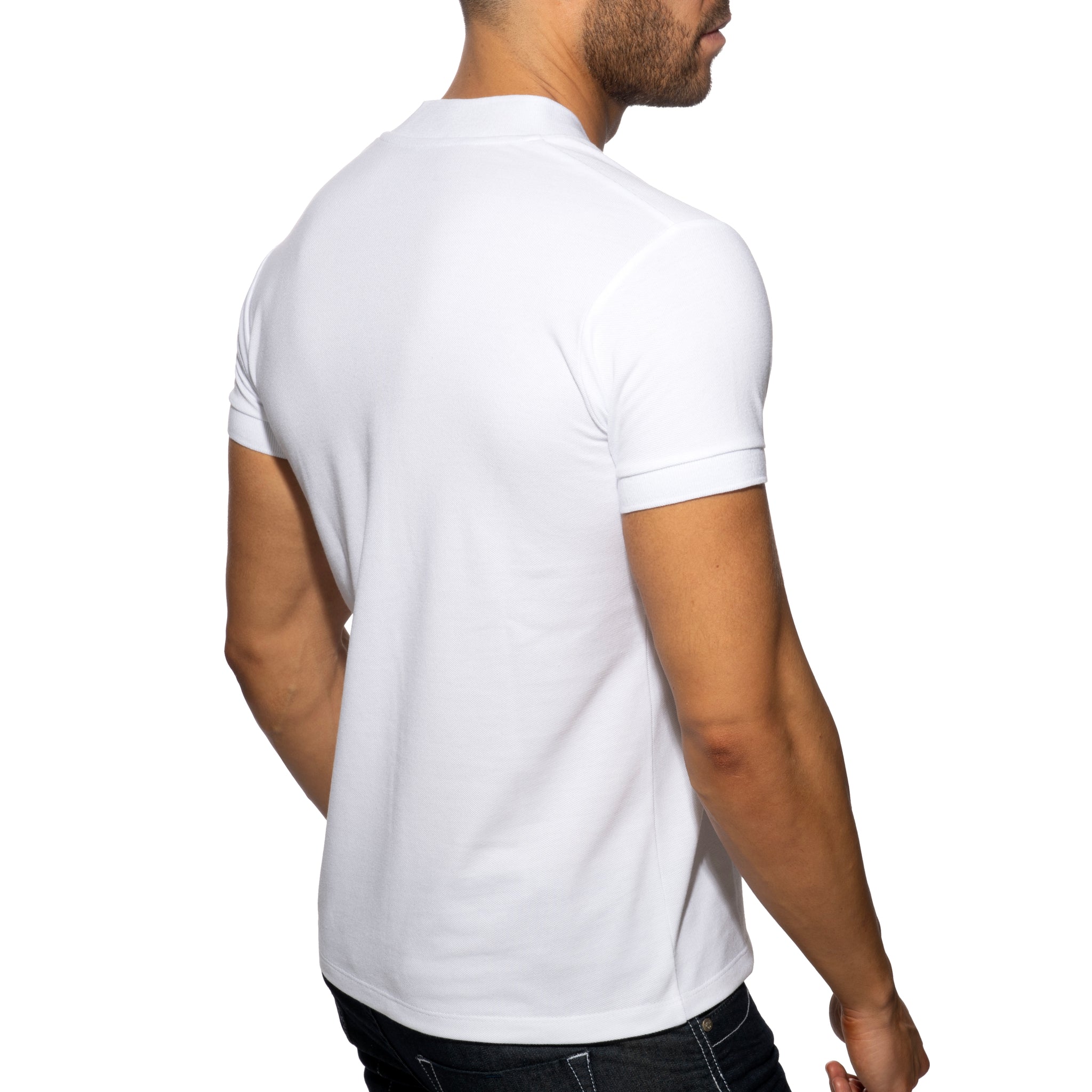 Addicted AD V-Neck Polo Shirt White AD1258