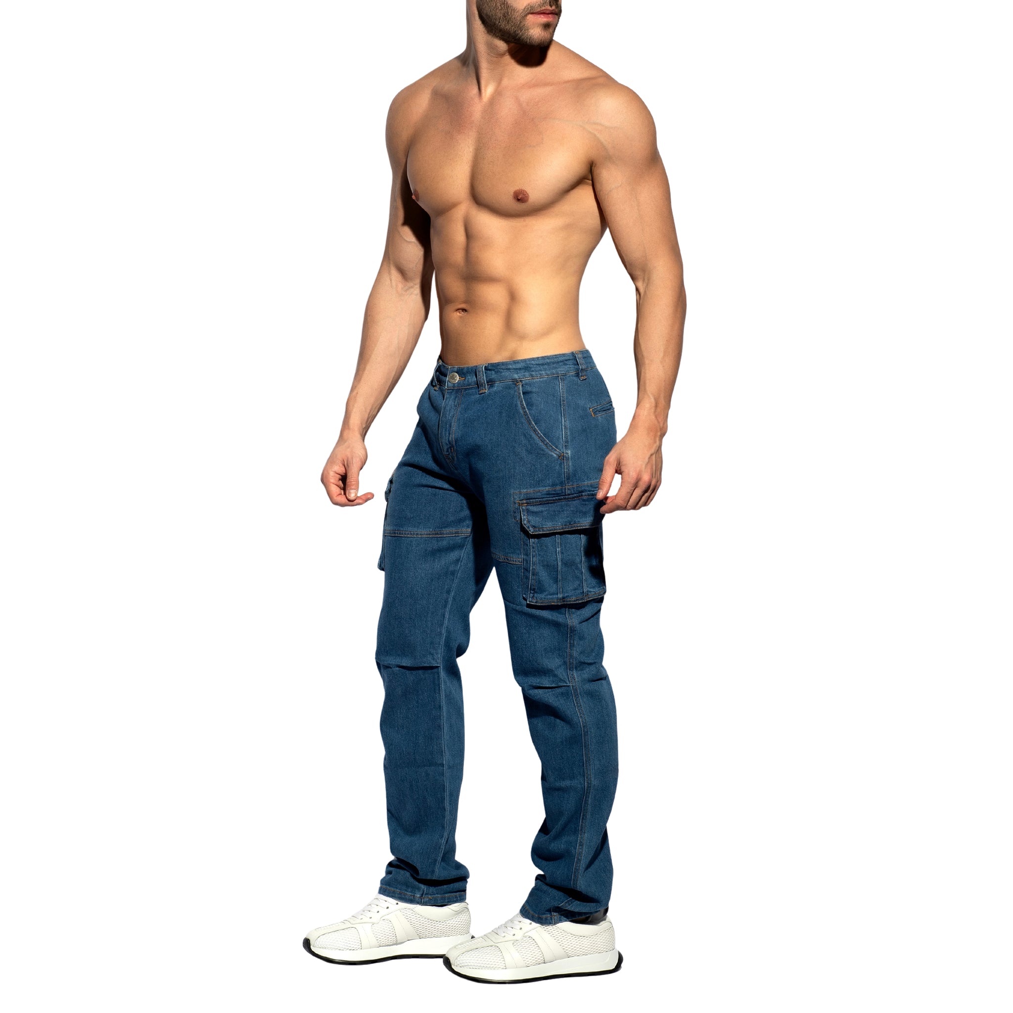 ES Collection Cargo Denim Jeans Dark Jeans ESJ078
