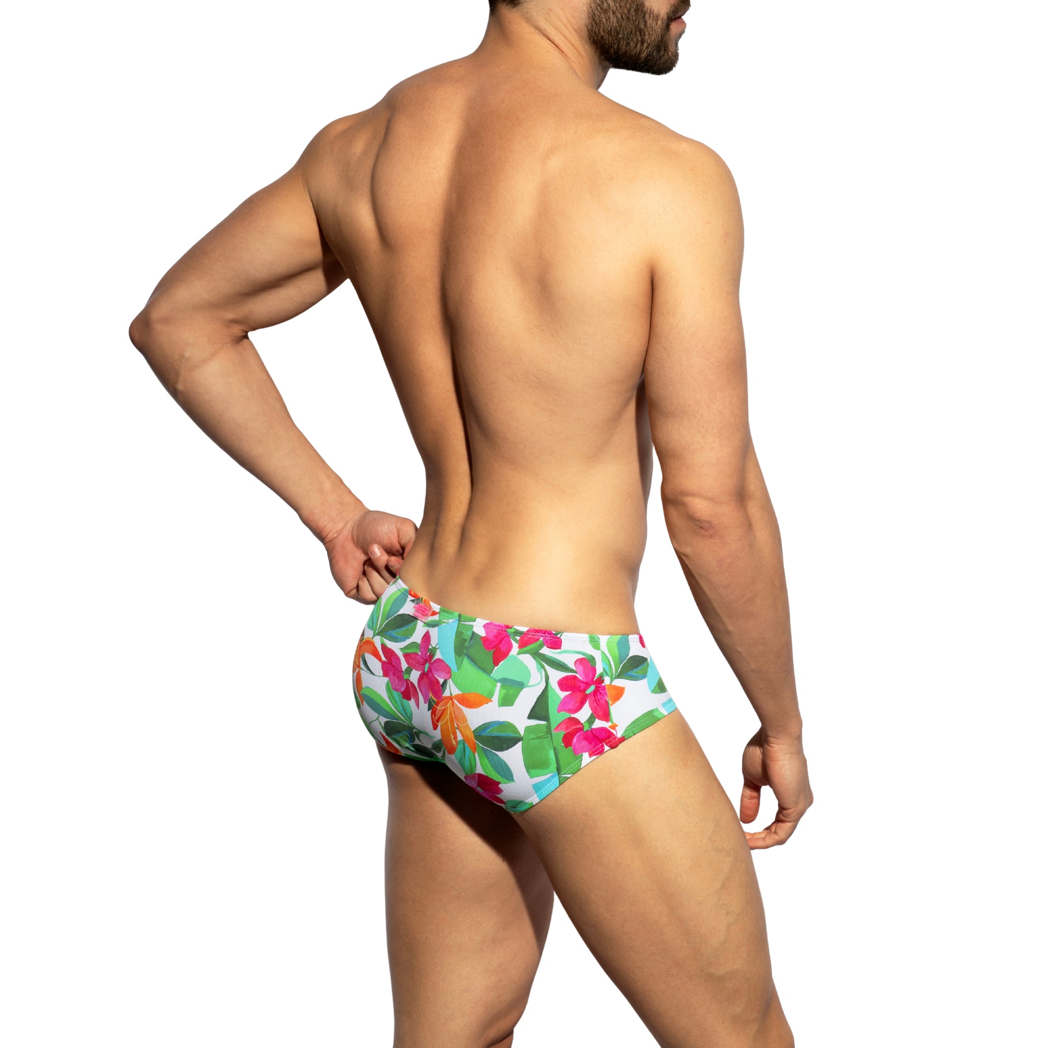 ES Collection Bold Flowers Brief White UN663