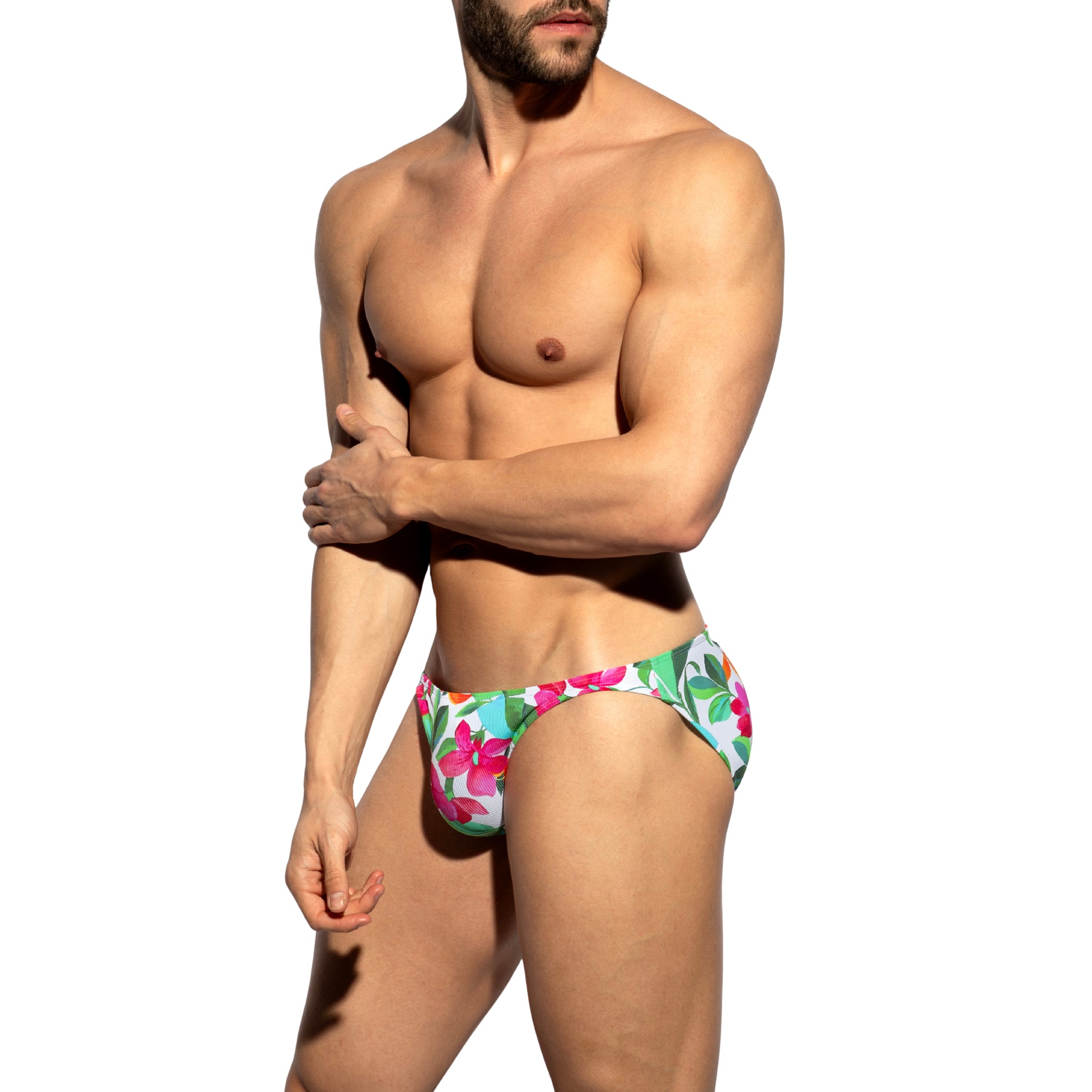 ES Collection Bold Flowers Bikini Brief White UN662