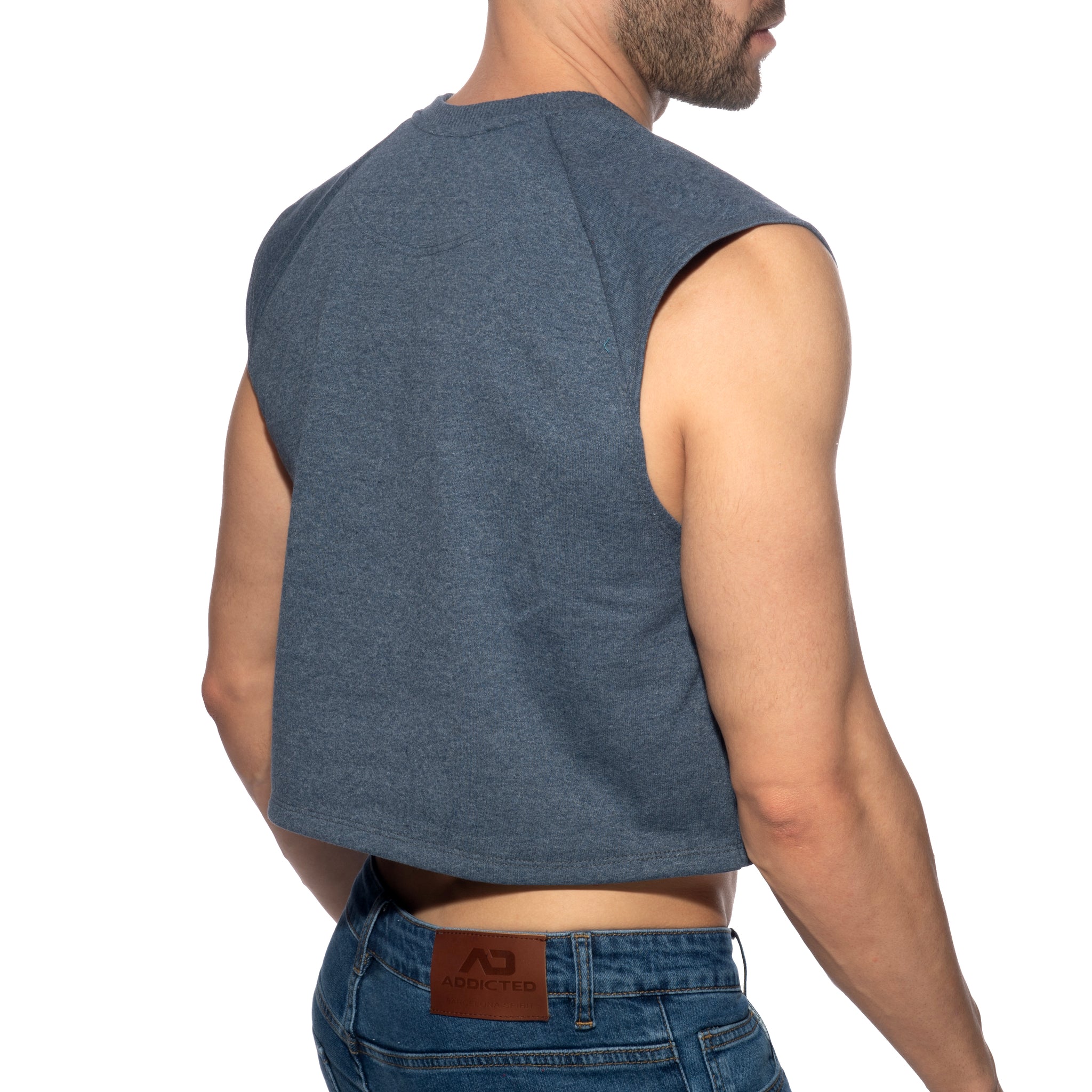 Addicted Recycled Cotton Crop Top Navy AD1461