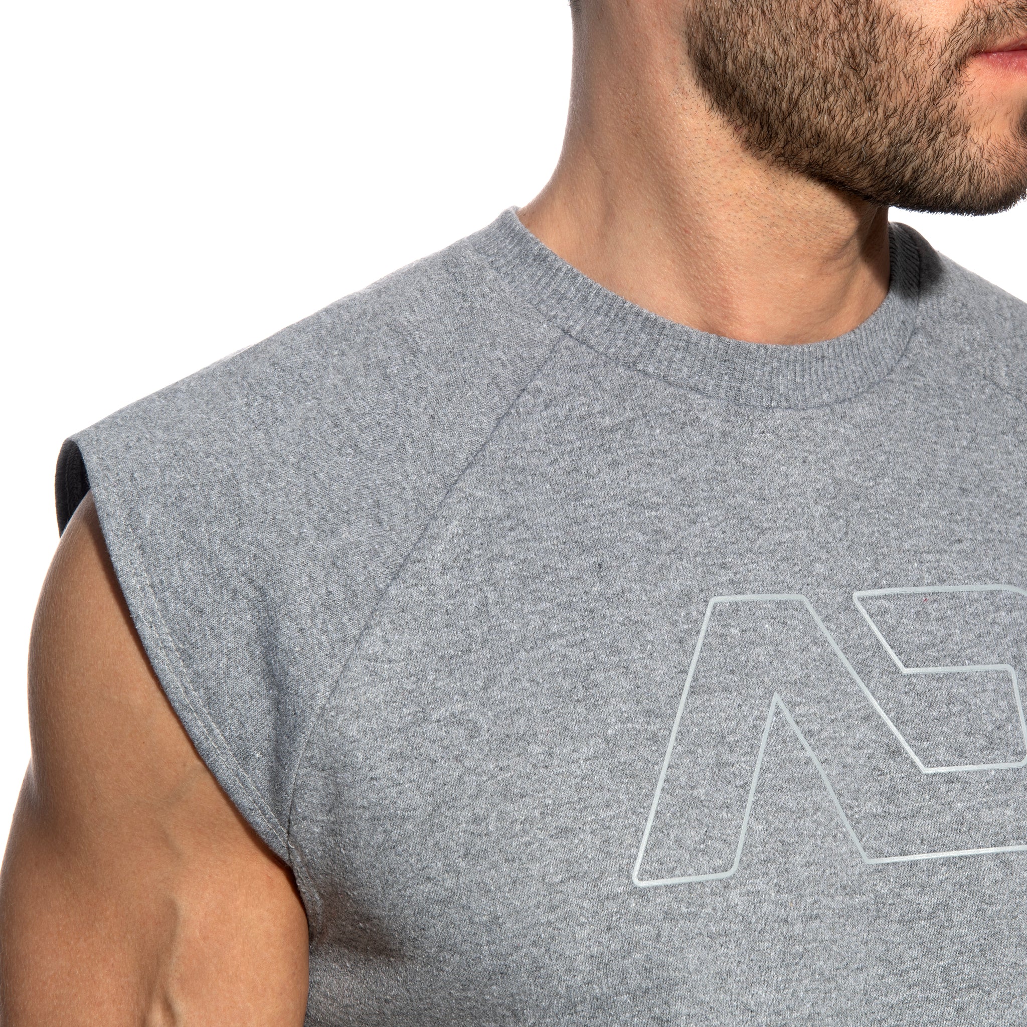 Addicted Recycled Cotton Crop Top Heather Grey AD1461