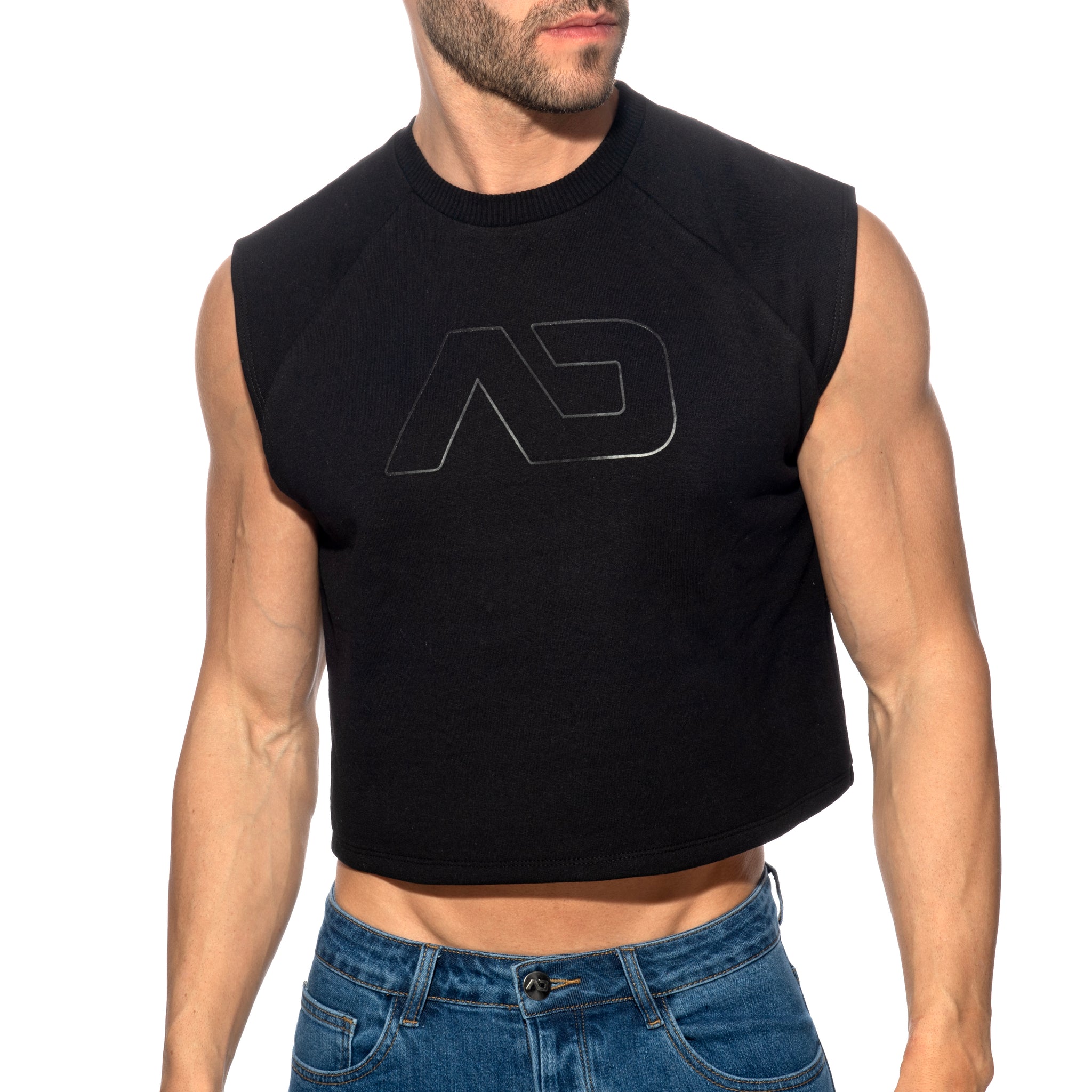 Addicted Recycled Cotton Crop Top Black AD1461