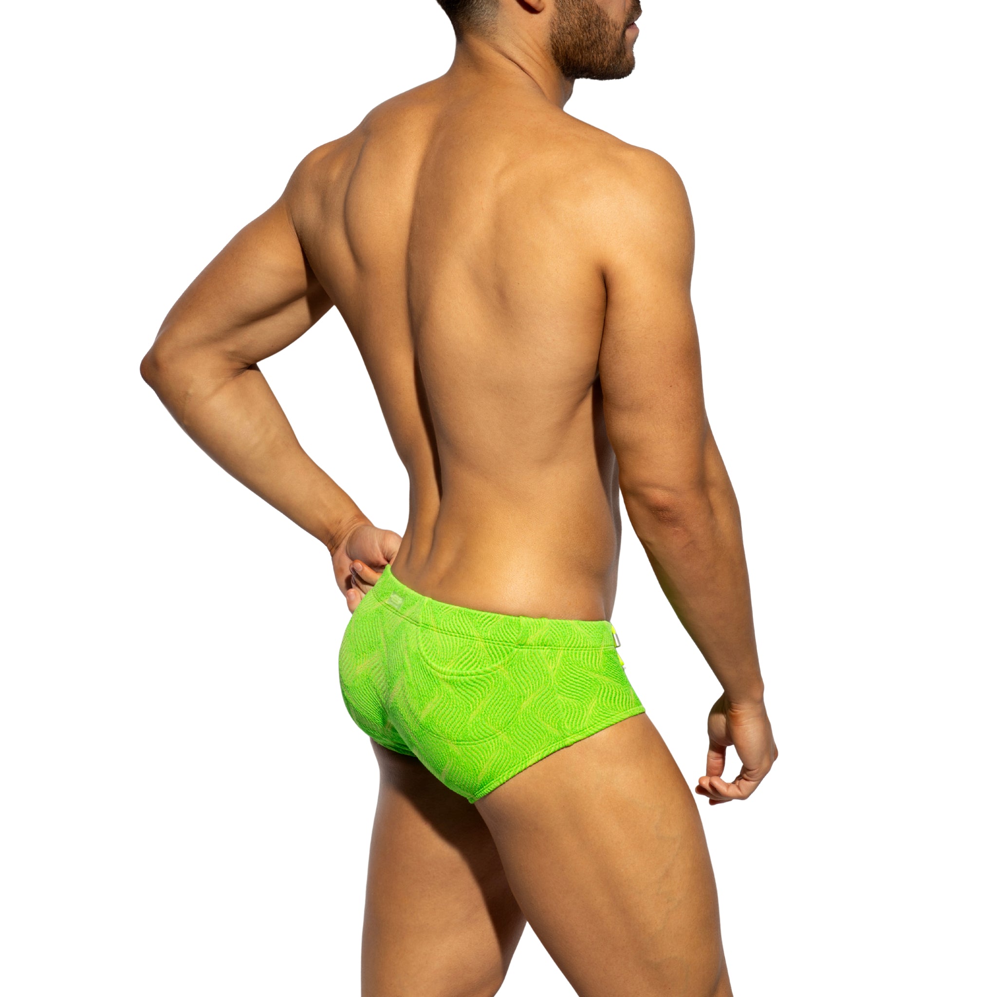 ES Collection Neon Wrinkled Swim Brief Neon Green 2610