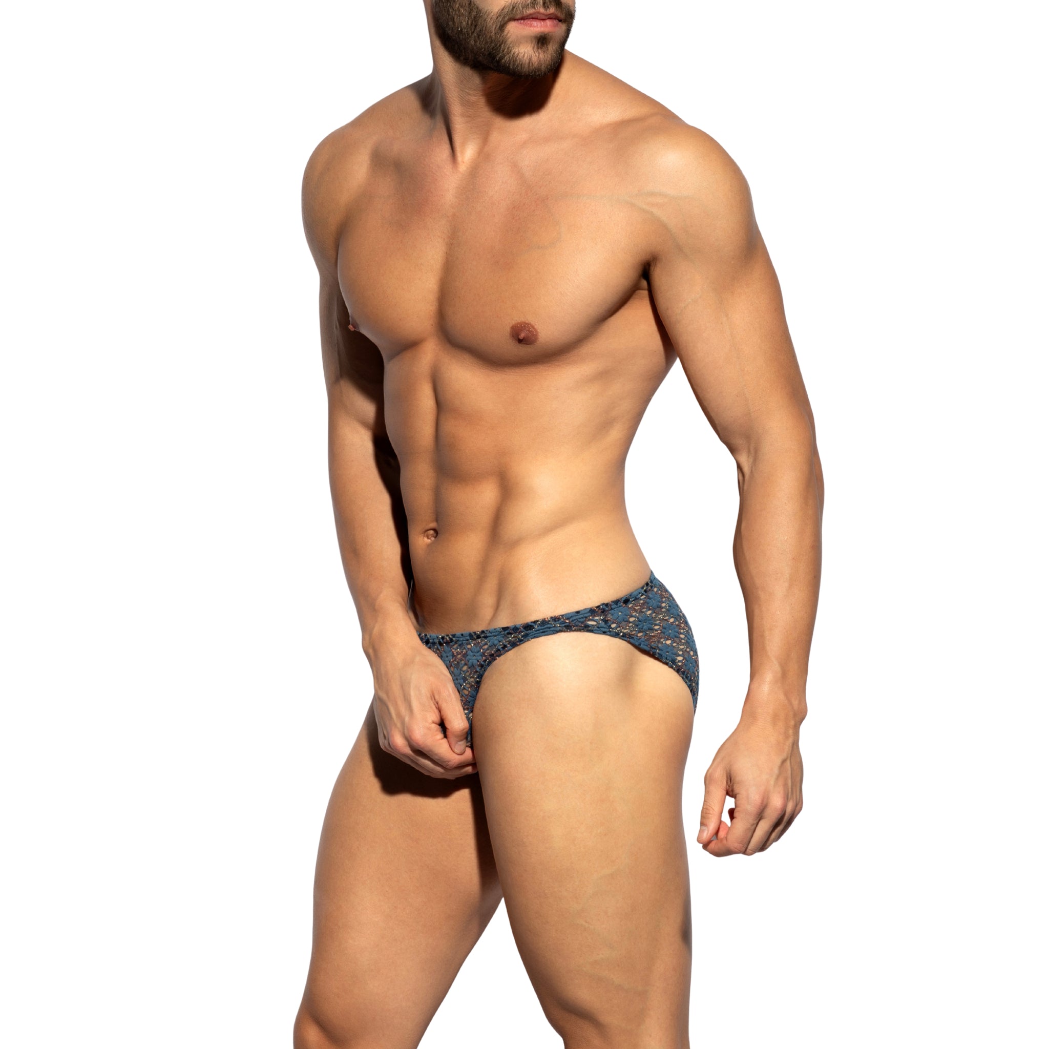 ES Collection Metallic Bloom Bikini Brief Cobalt UN677