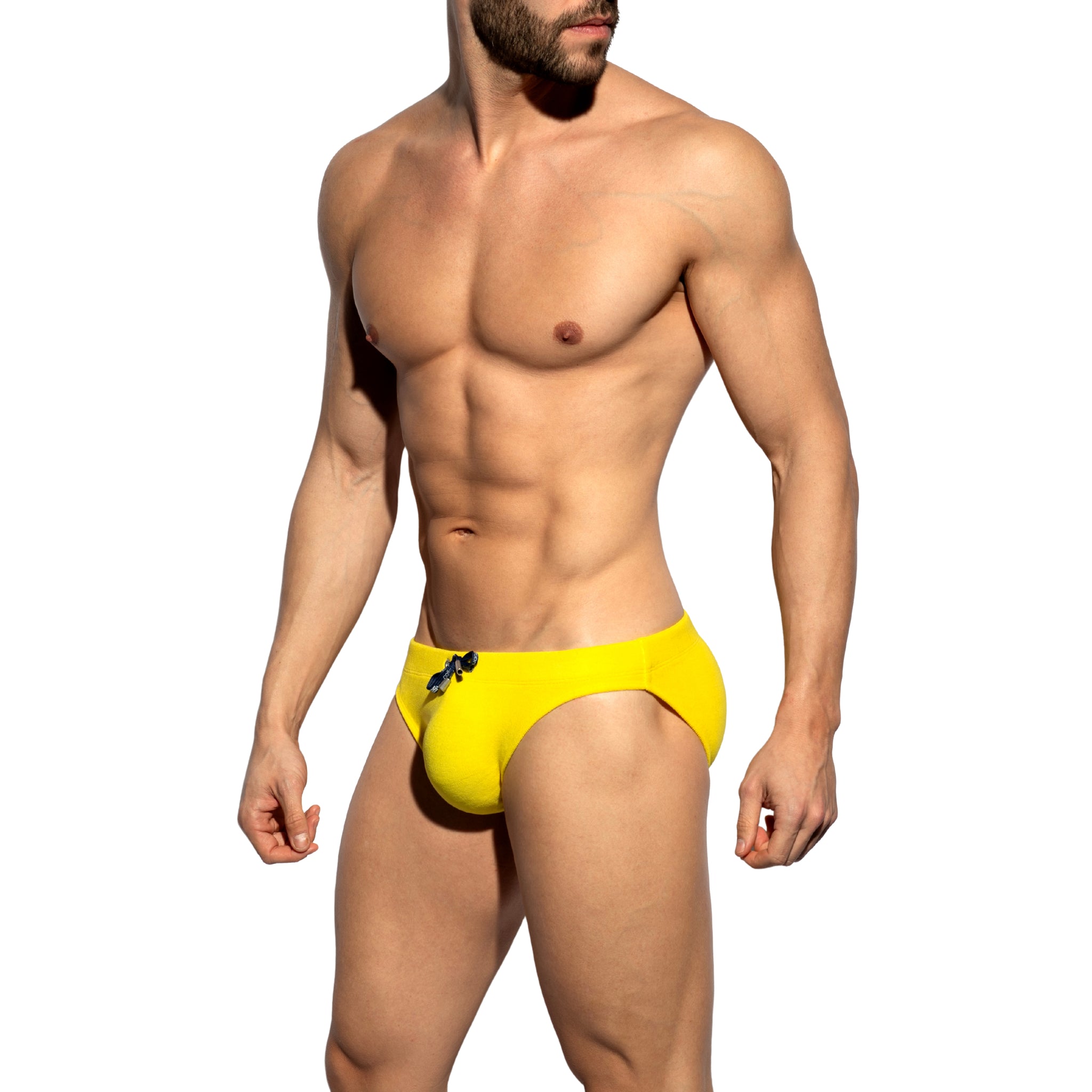ES Collection Terrycloth Swim Bikini Brief Yellow 2615