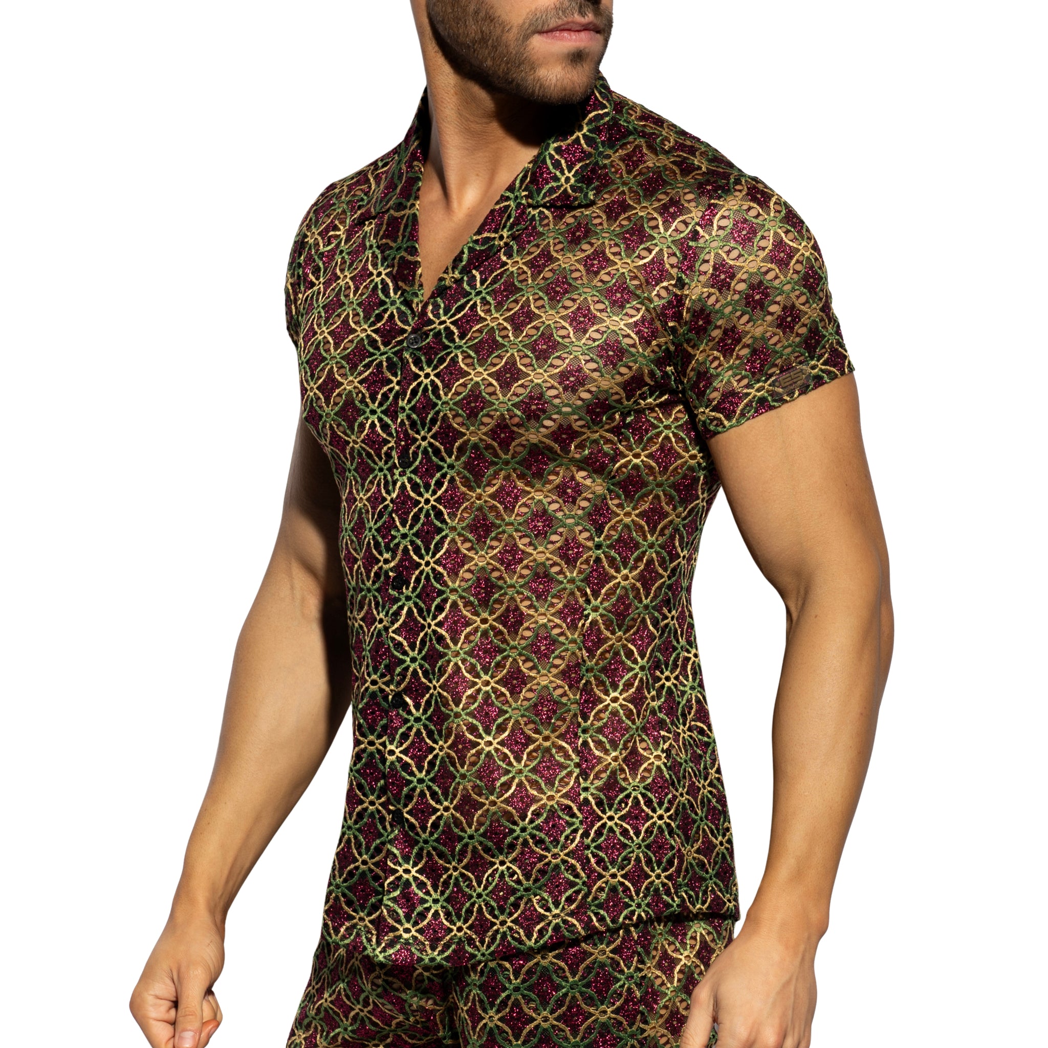 ES Collection Opulent Shirt Aubergine SHT038