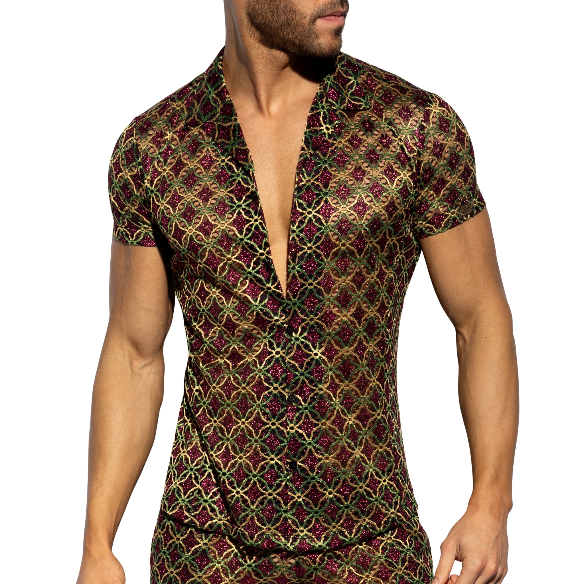 ES Collection Opulent Shirt Aubergine SHT038