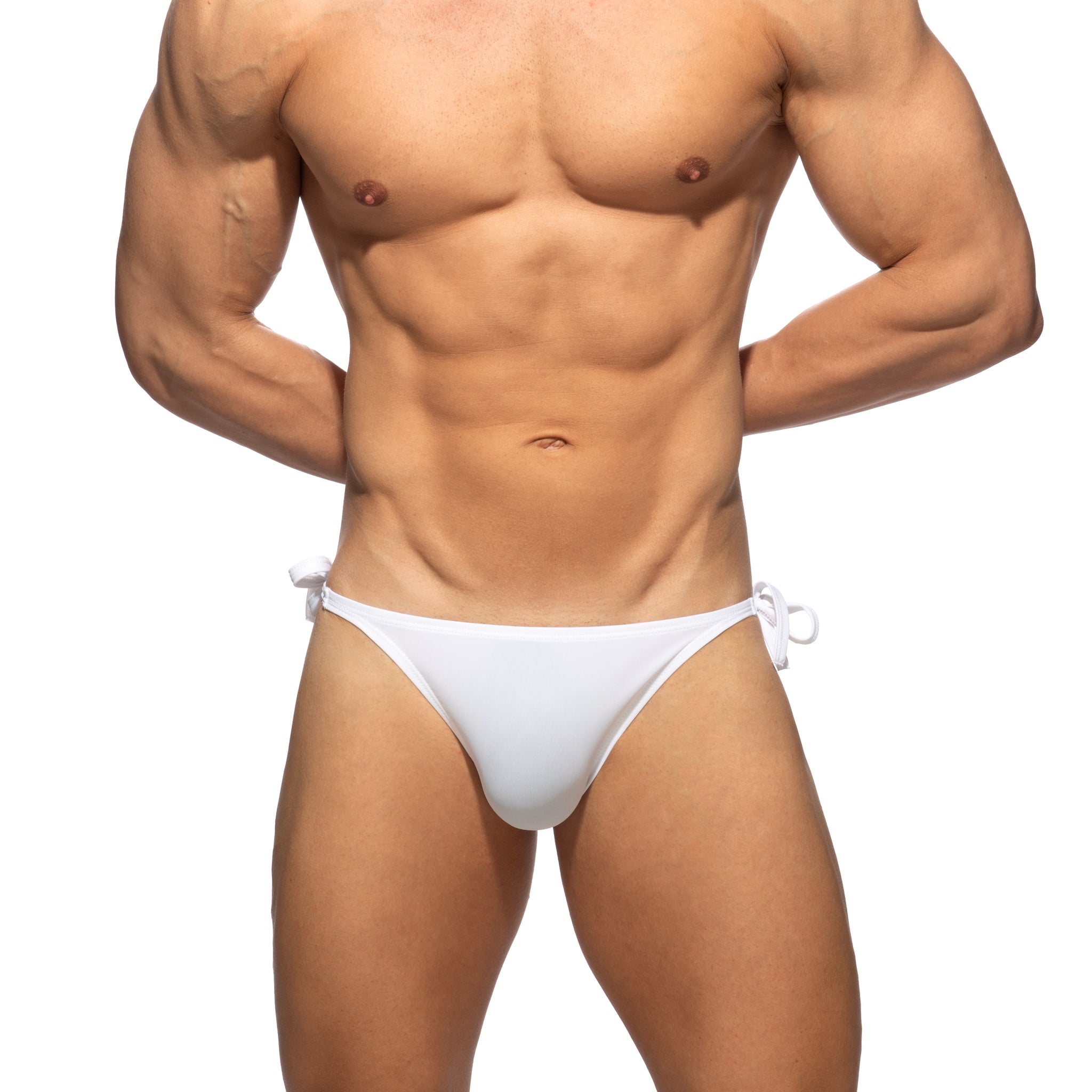 Addicted Multi-Cord Swim Bikini Brief White ADS389