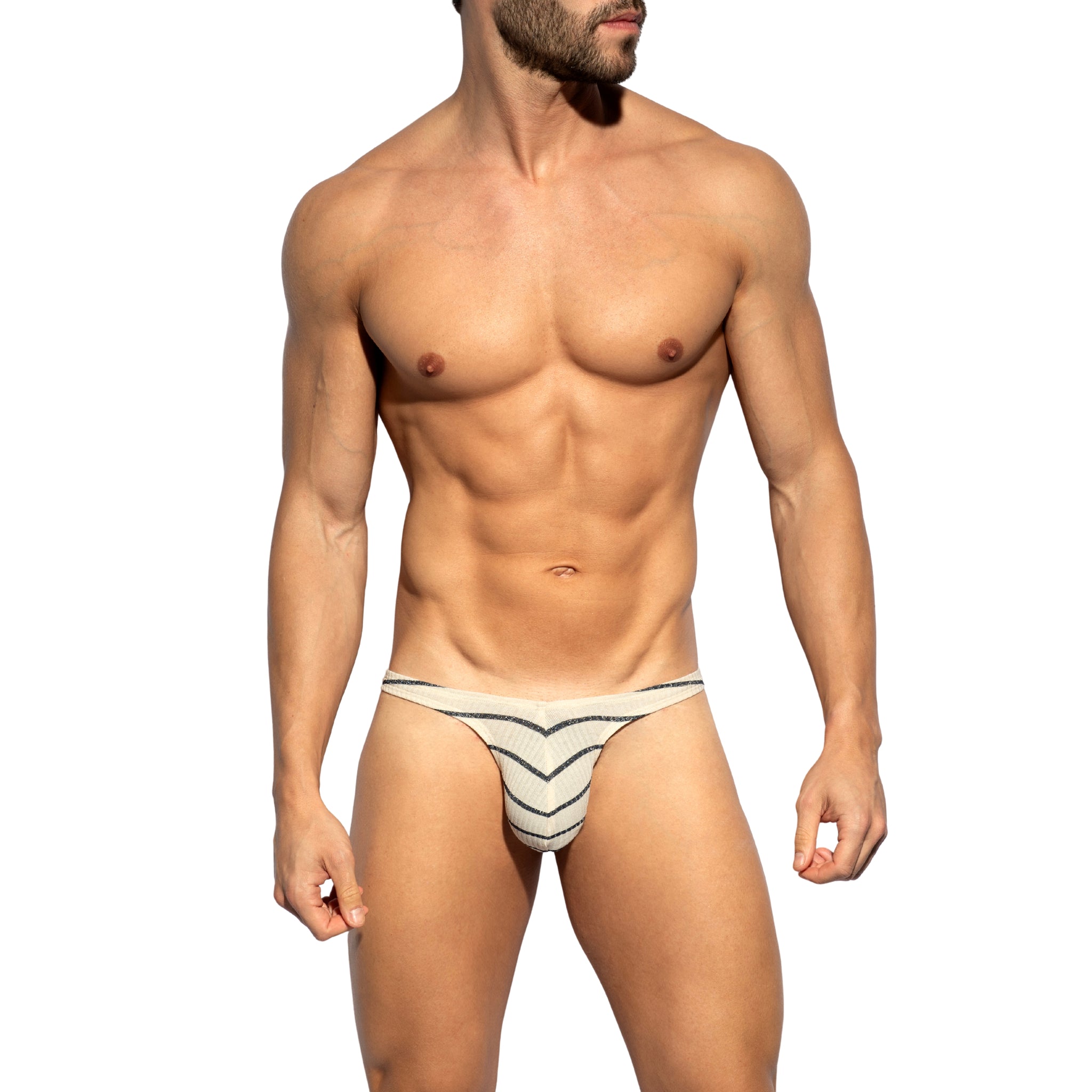 ES Collection Soft Grid Mini Thong White UN674