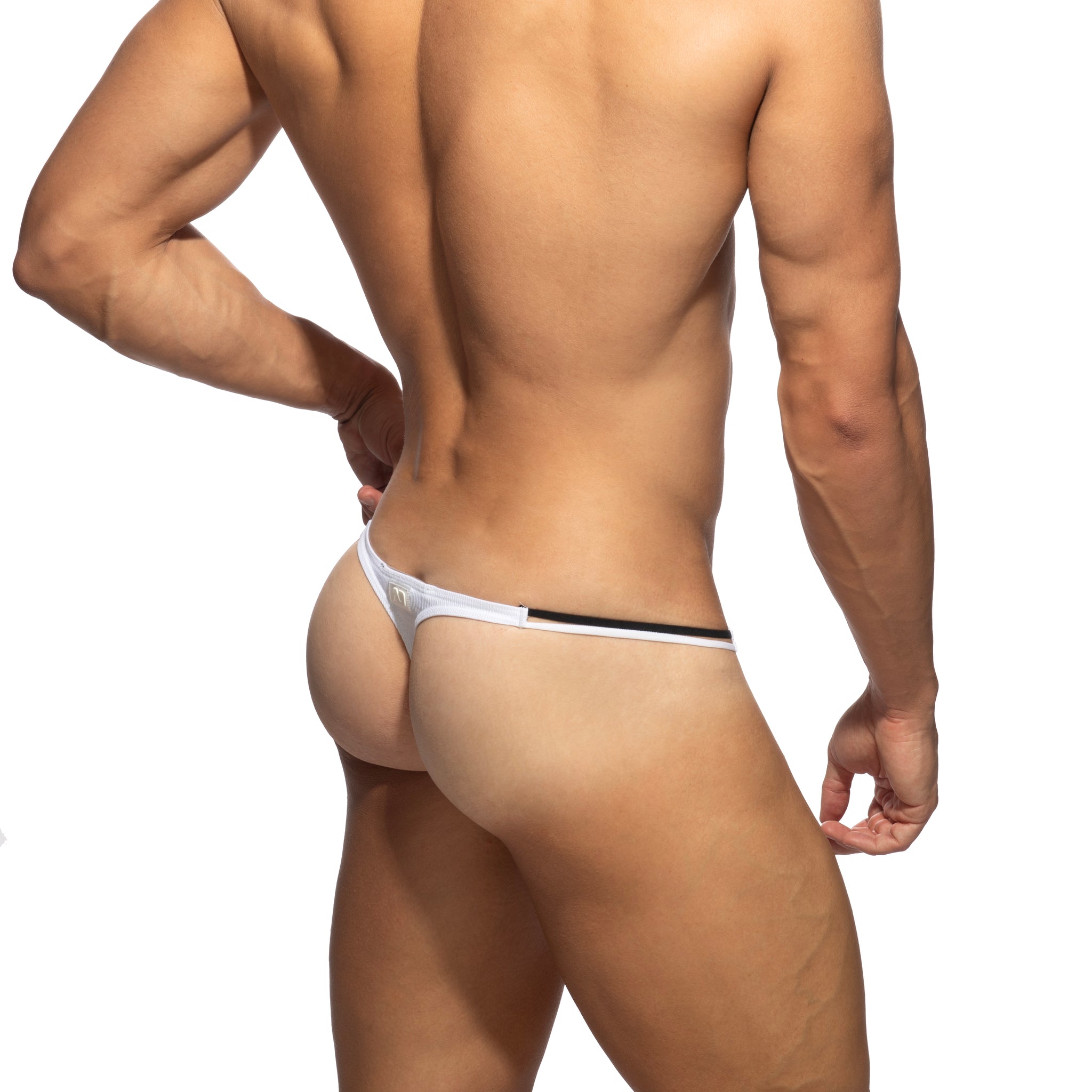 Addicted Sexy Rib Thong White AD1464