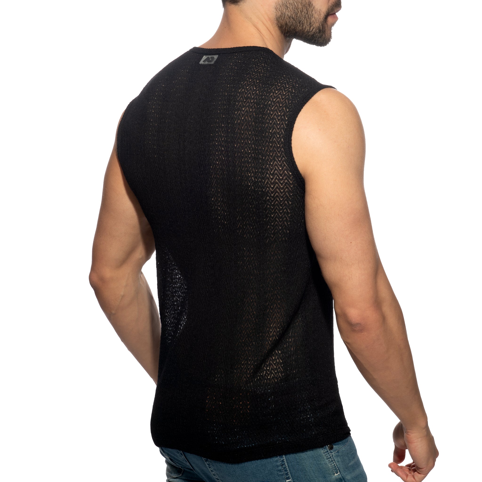 Addicted Chevron Tank Top Black AD1434