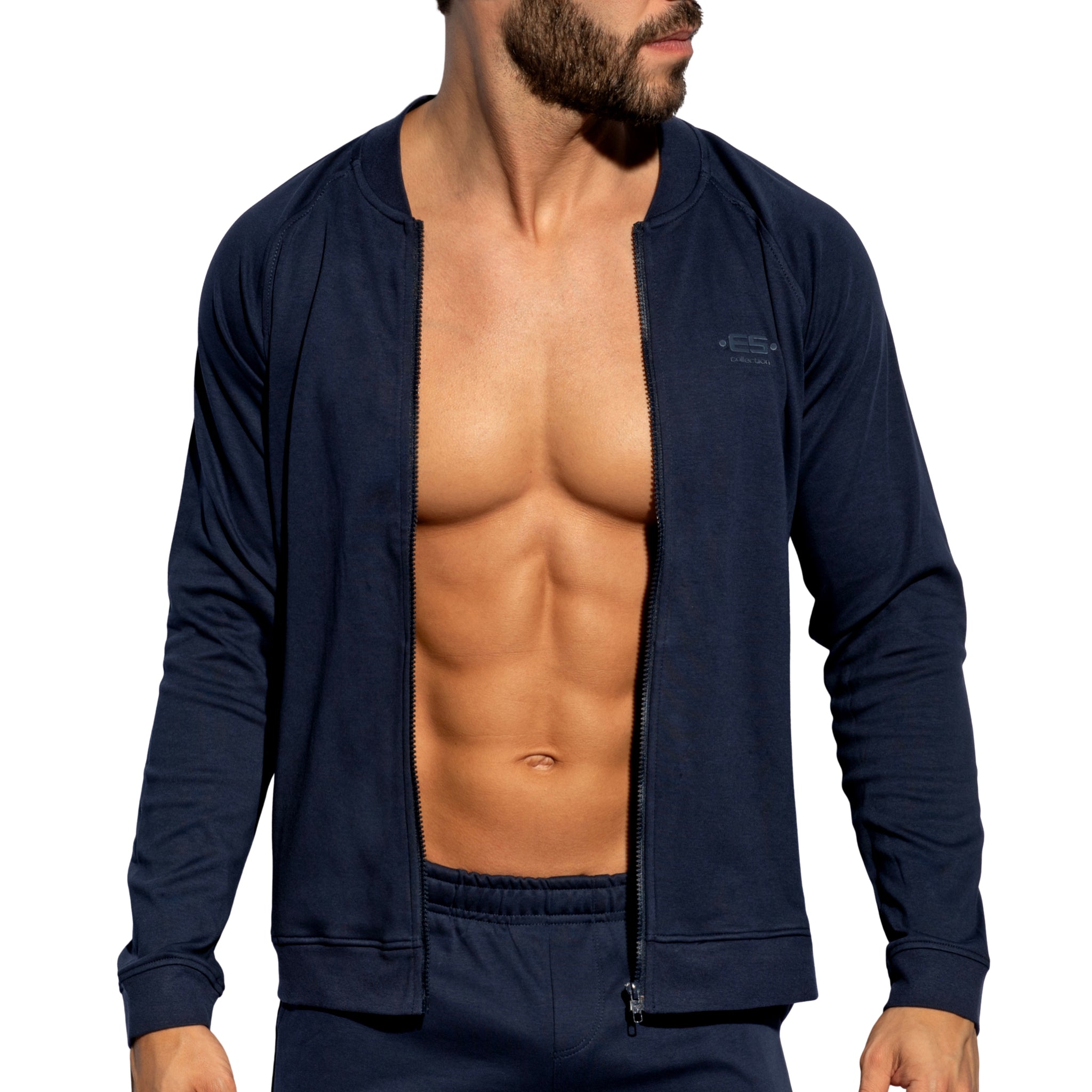 ES Collection Zip-Up Bomber Jacket Navy SP361