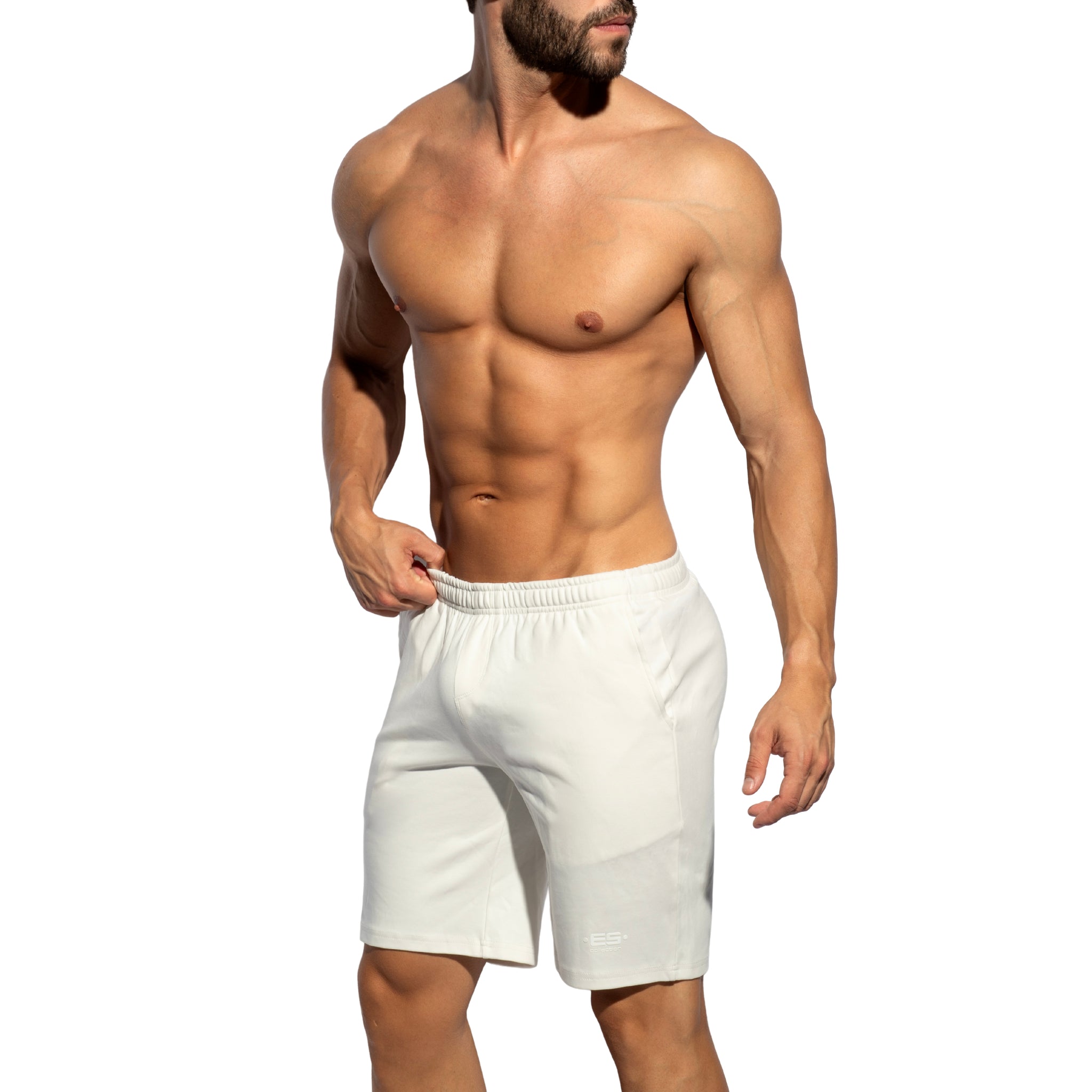 ES Collection Cotton Gym Shorts White SP360